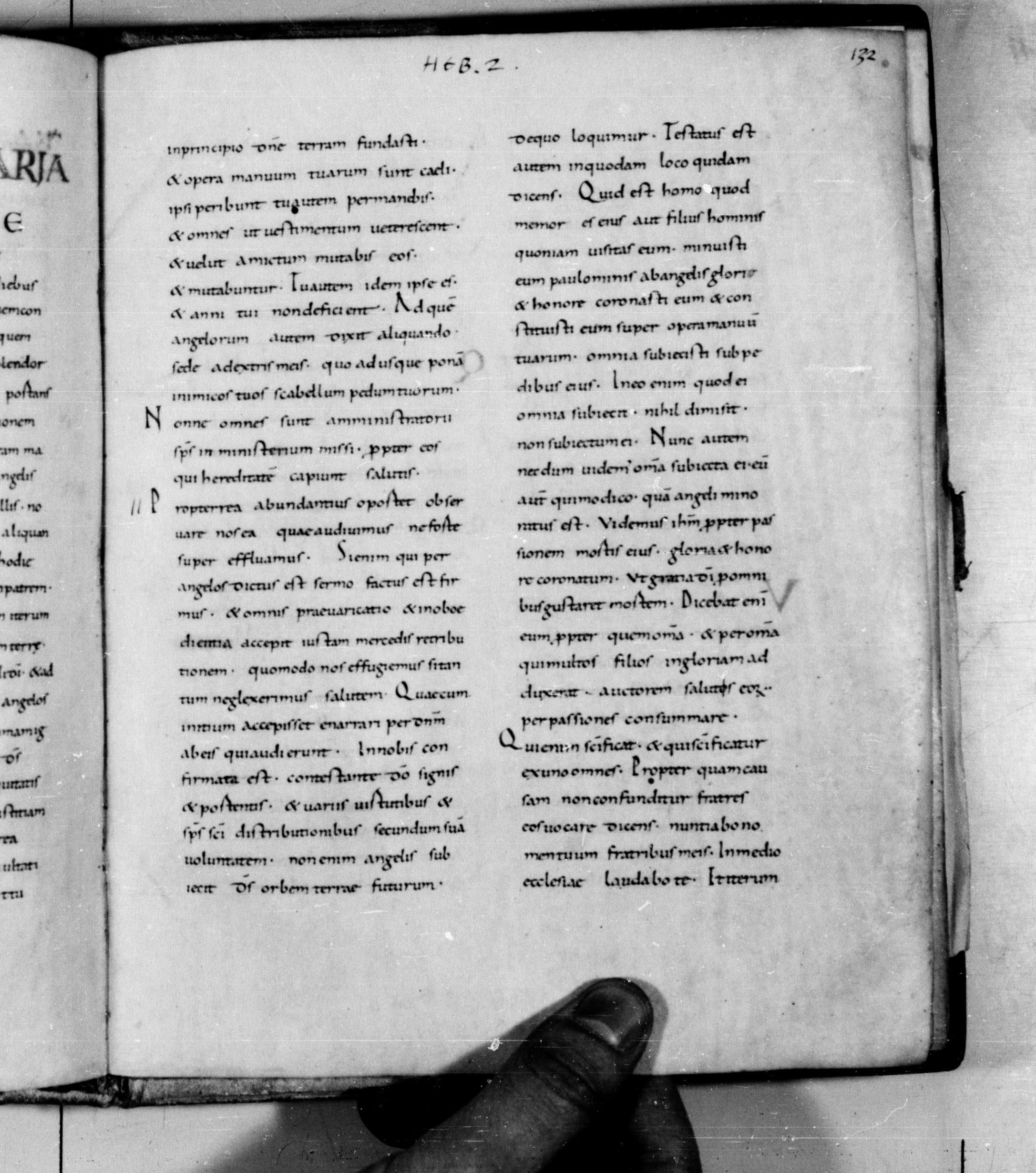 Codex Augiensis showing Hebrews 2:3 from 9th Century found in Reichenau Abbey, Lake Constance, currently housed at Trinity College, Cambridge