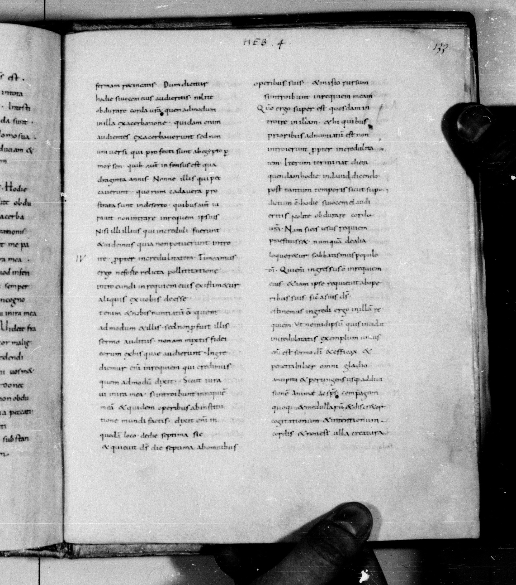 Codex Augiensis showing Hebrews 4:2 from 9th Century found in Reichenau Abbey, Lake Constance, currently housed at Trinity College, Cambridge