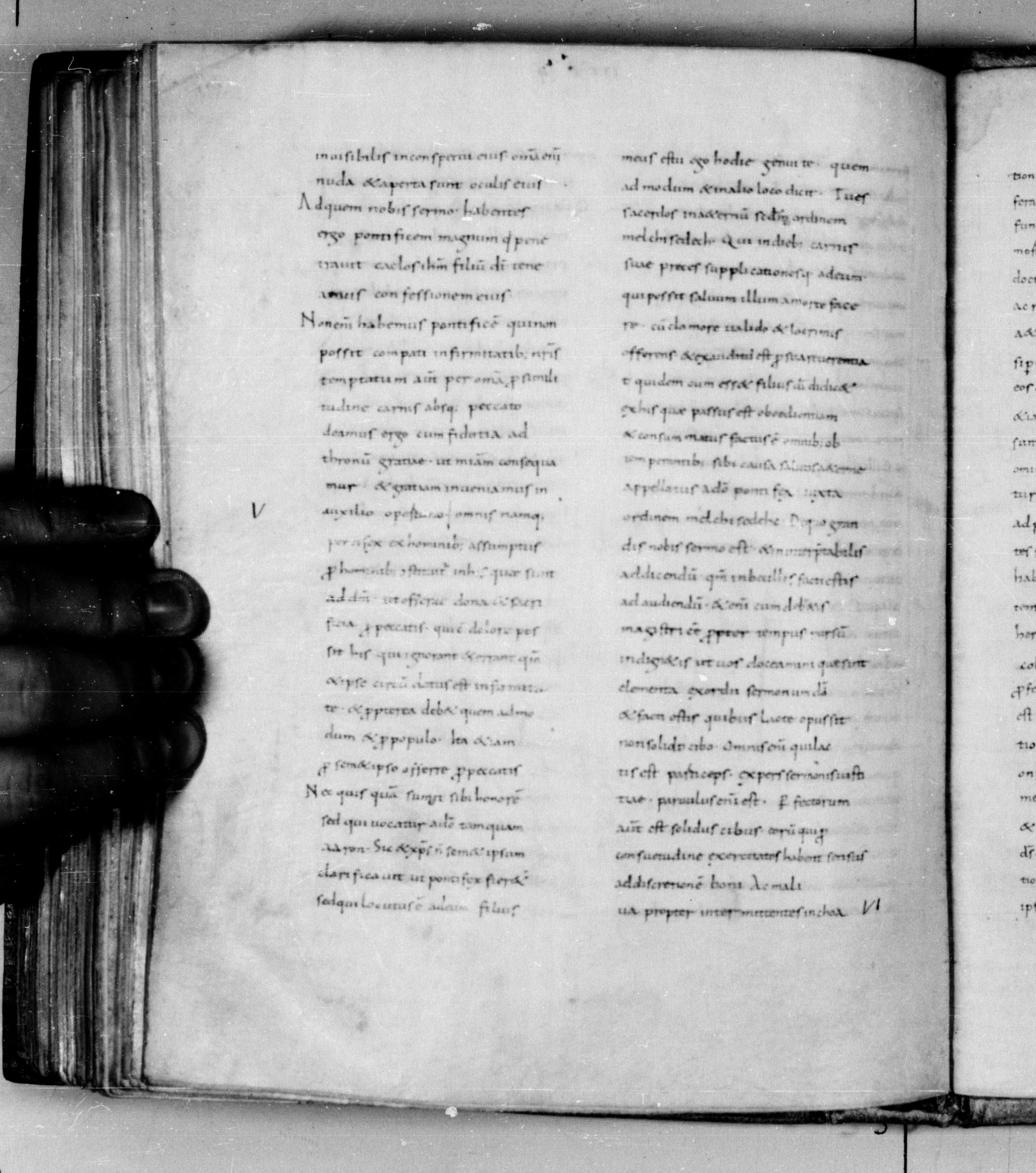 Codex Augiensis showing Hebrews 5:13 from 9th Century found in Reichenau Abbey, Lake Constance, currently housed at Trinity College, Cambridge