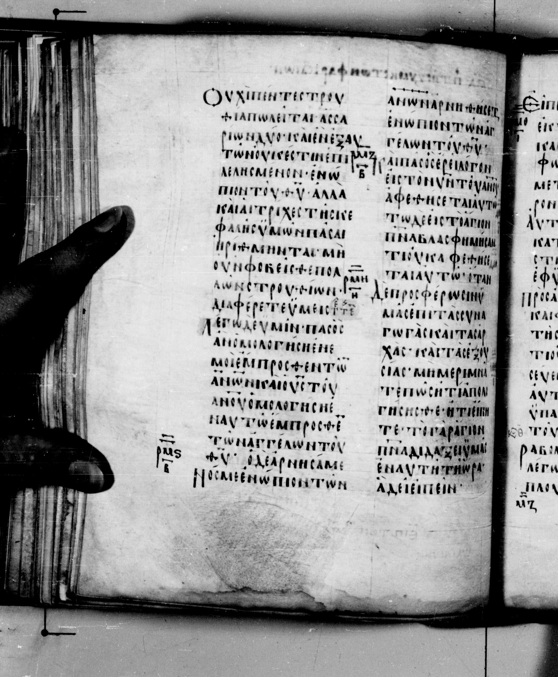 Codex Seidelianus I showing Luke 12:7 from 9th or 10th Century, currently housed at British Library, London / Trinity College, Cambridge