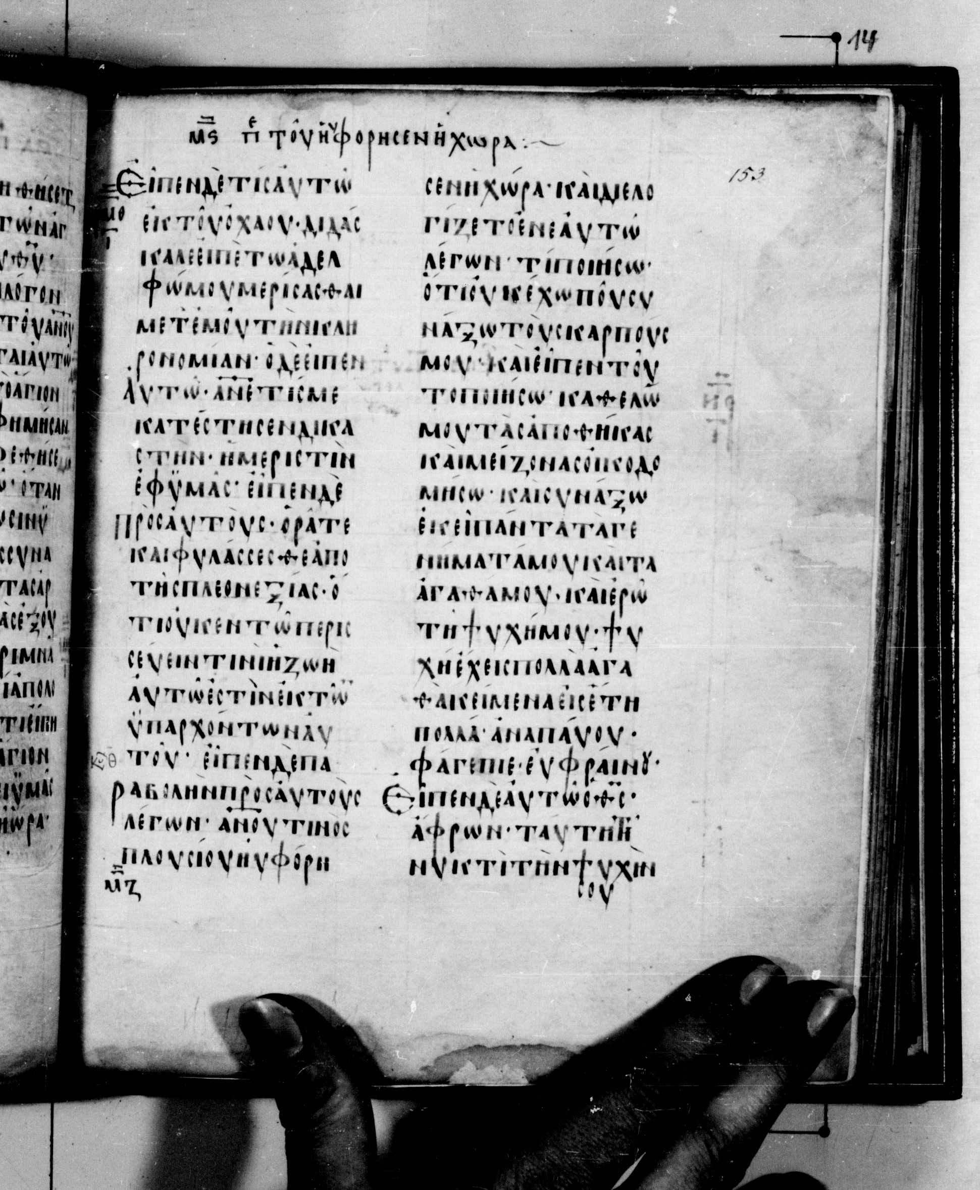 Codex Seidelianus I showing Luke 12:13 from 9th or 10th Century, currently housed at British Library, London / Trinity College, Cambridge