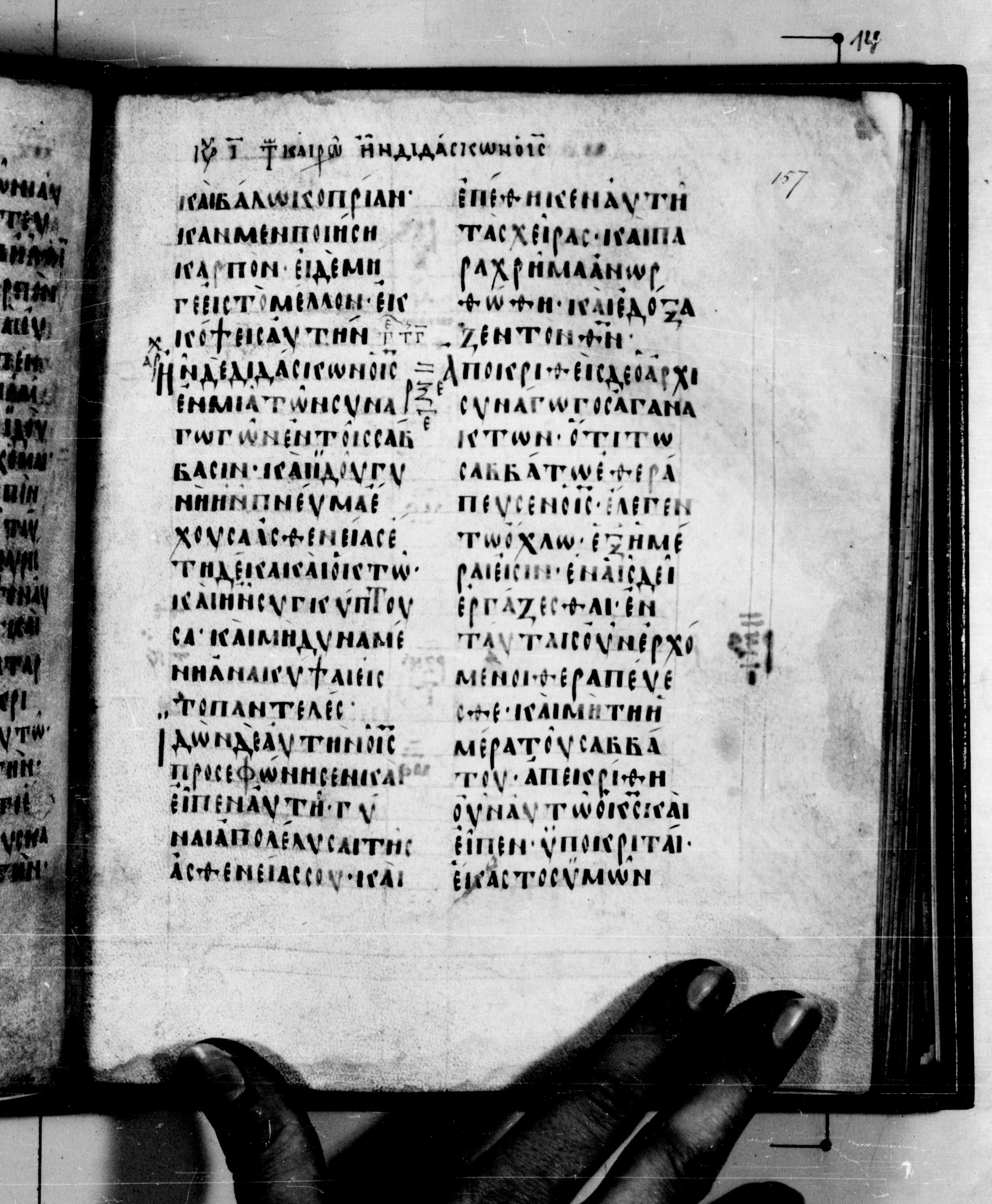 Codex Seidelianus I (Scan 2) showing Luke 13:8 from 9th or 10th Century, currently housed at British Library, London / Trinity College, Cambridge