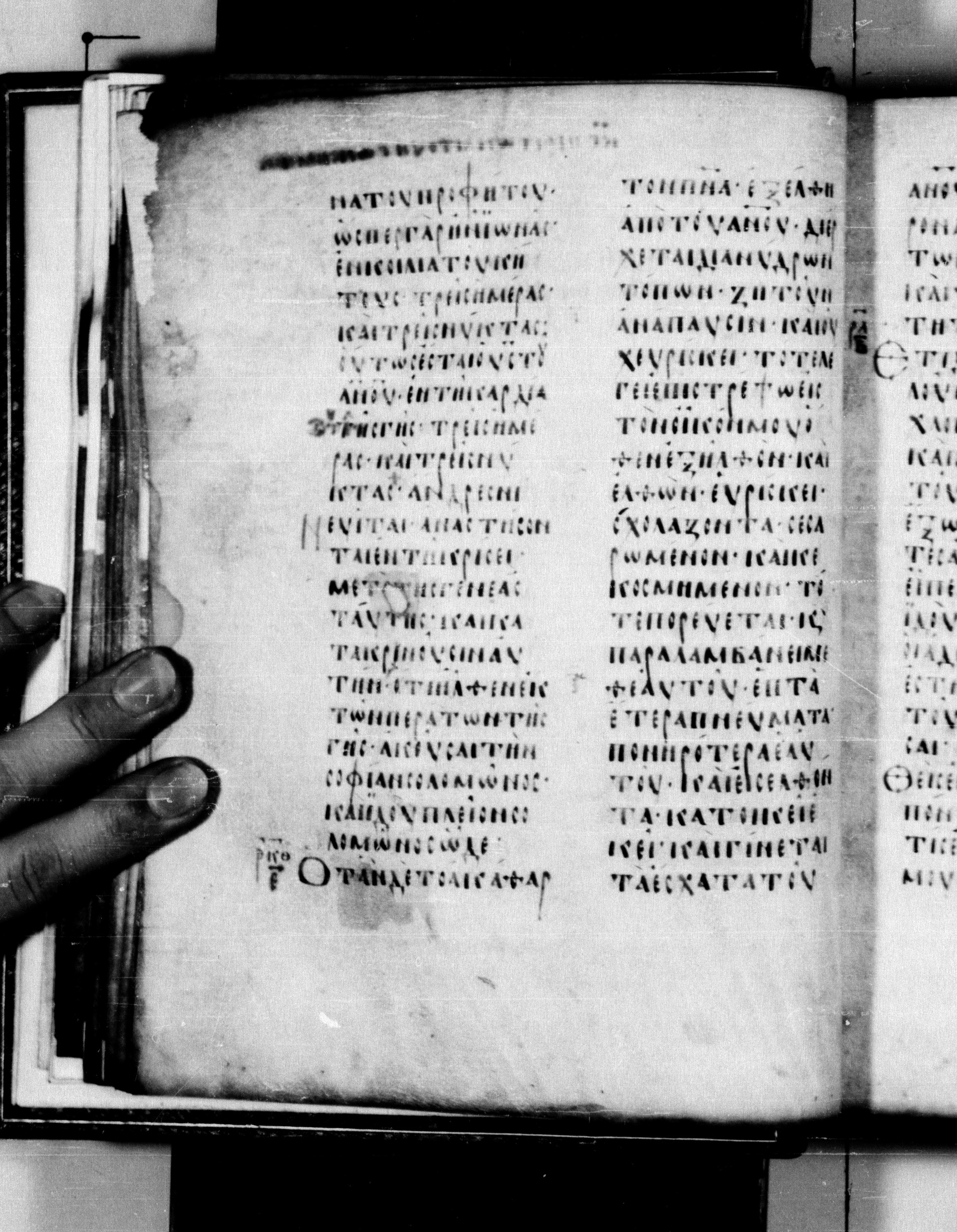 Codex Seidelianus I (Scan 2) showing Matthew 12:39 from 9th or 10th Century, currently housed at British Library, London / Trinity College, Cambridge
