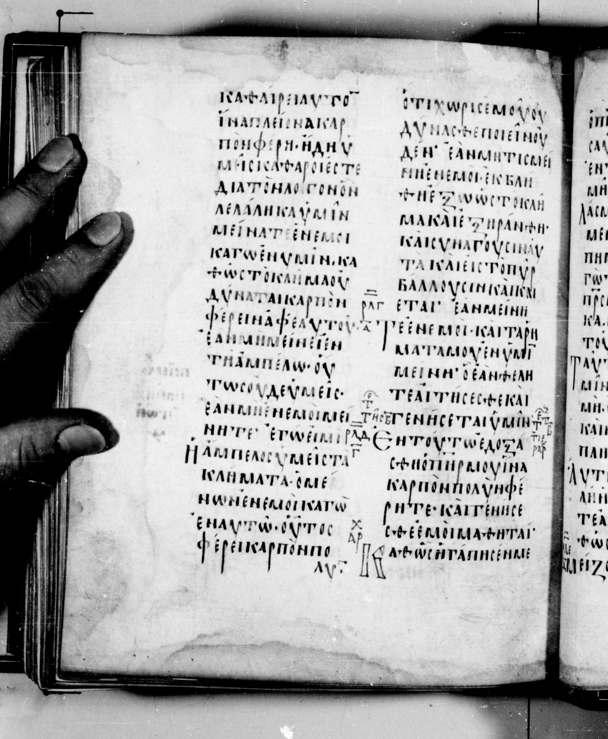 Codex Seidelianus I showing John 15:8 from 9th or 10th Century, currently housed at British Library, London / Trinity College, Cambridge