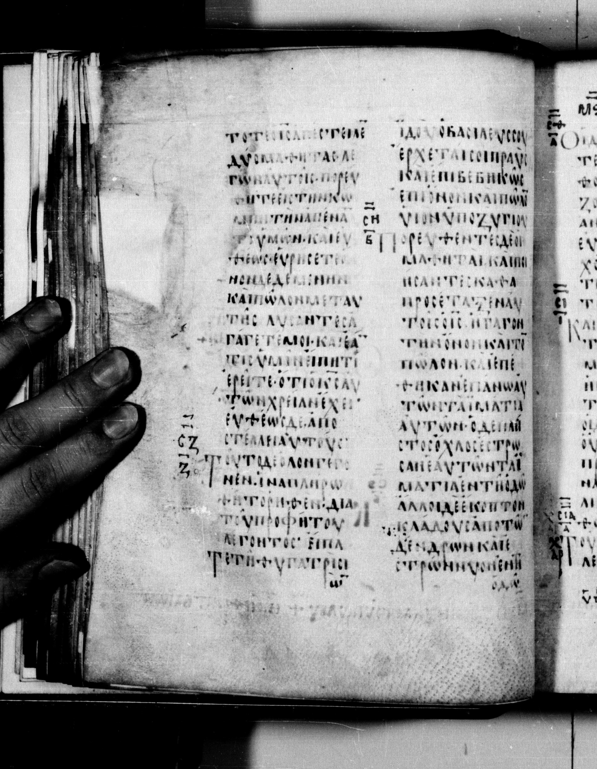 Codex Seidelianus I showing Matthew 21:2 from 9th or 10th Century, currently housed at British Library, London / Trinity College, Cambridge