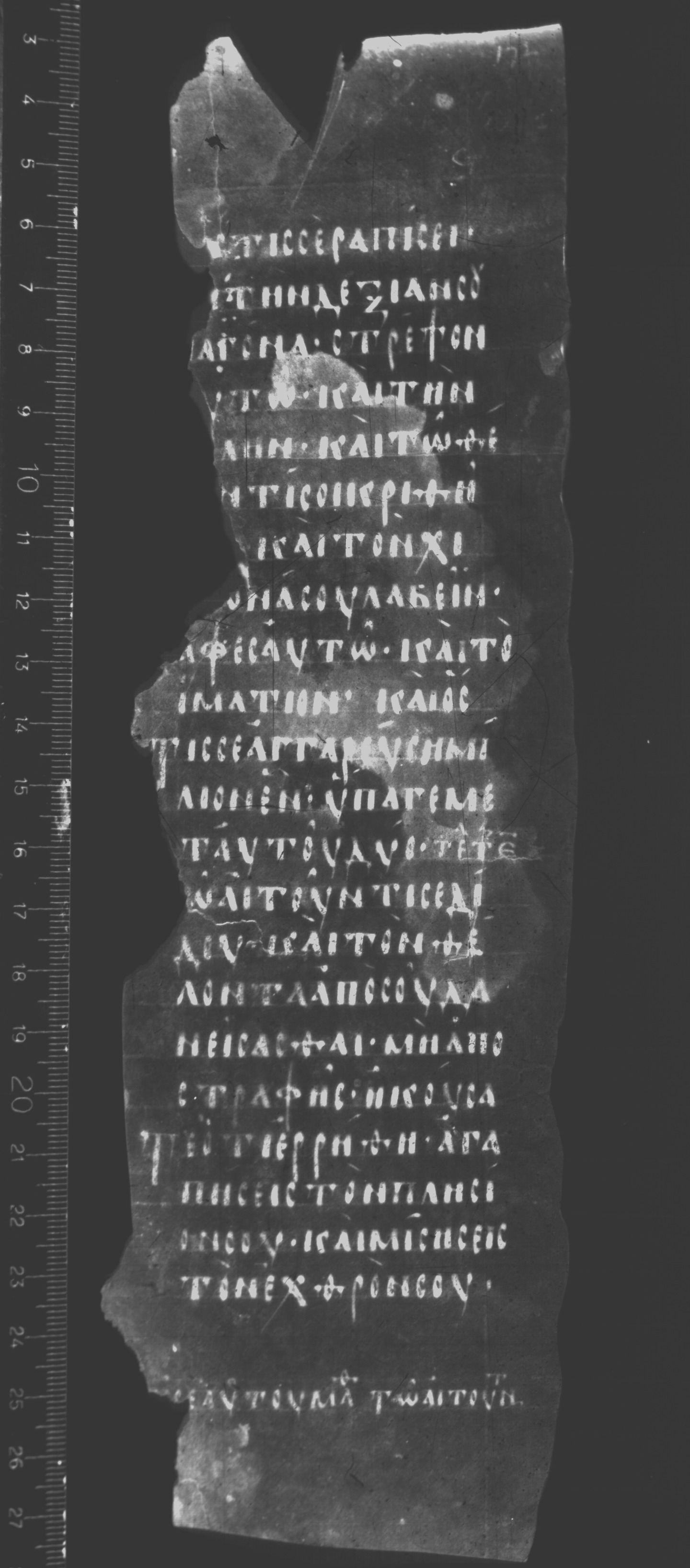 Codex Seidelianus I showing Matthew 5:29 from 9th or 10th Century, currently housed at British Library, London / Trinity College, Cambridge