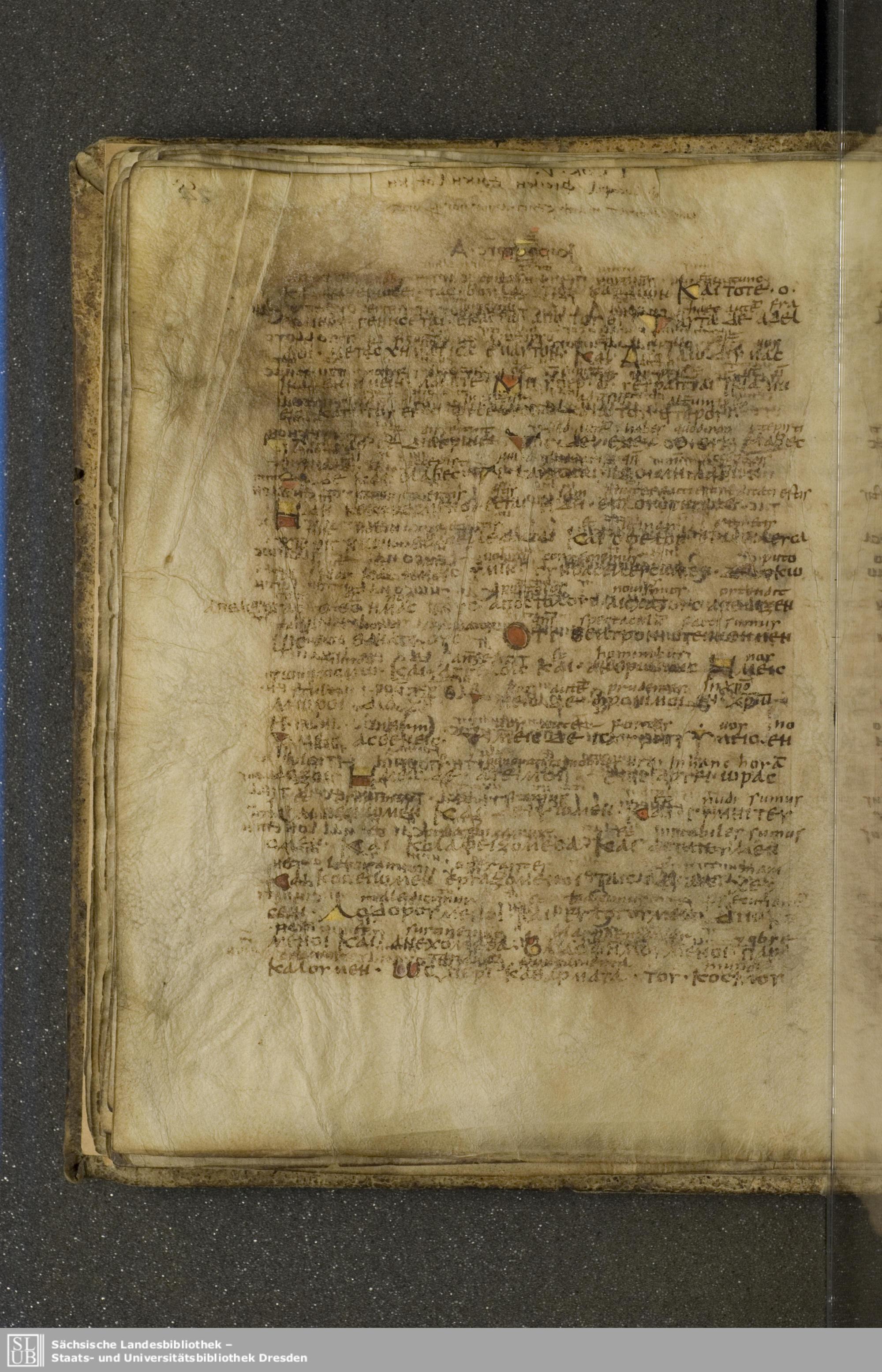 Codex Boernerianus (Scan 1) showing 1 Corinthians 4:13 from 9th Century found in Abbey of St. Gall, Switzerland, currently housed at Saxon State Library, Dresden, Germany