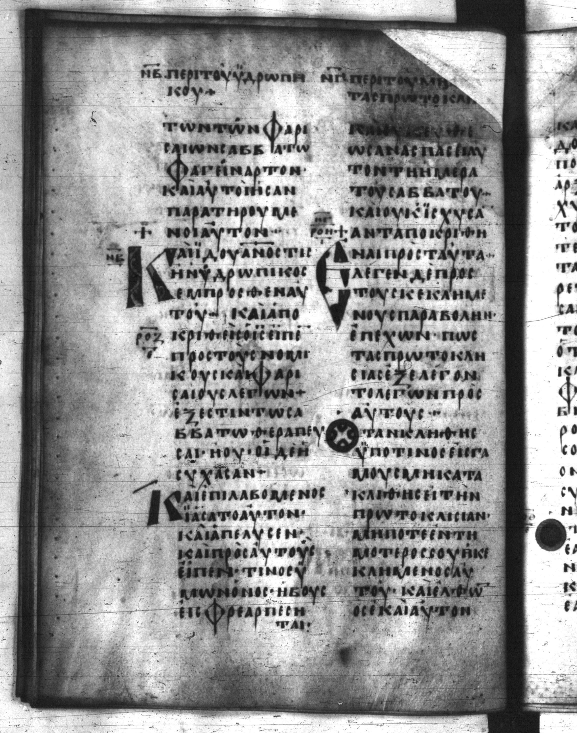 Codex Regius showing Luke 14:2 from 8th Century, currently housed at National Library of France, Paris