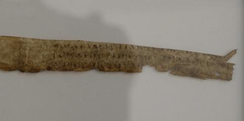 Uncial 0312 (Scan 2) showing Luke 5:23 from 3rd / 4th Century, currently housed at Corpus Christi College, Cambridge