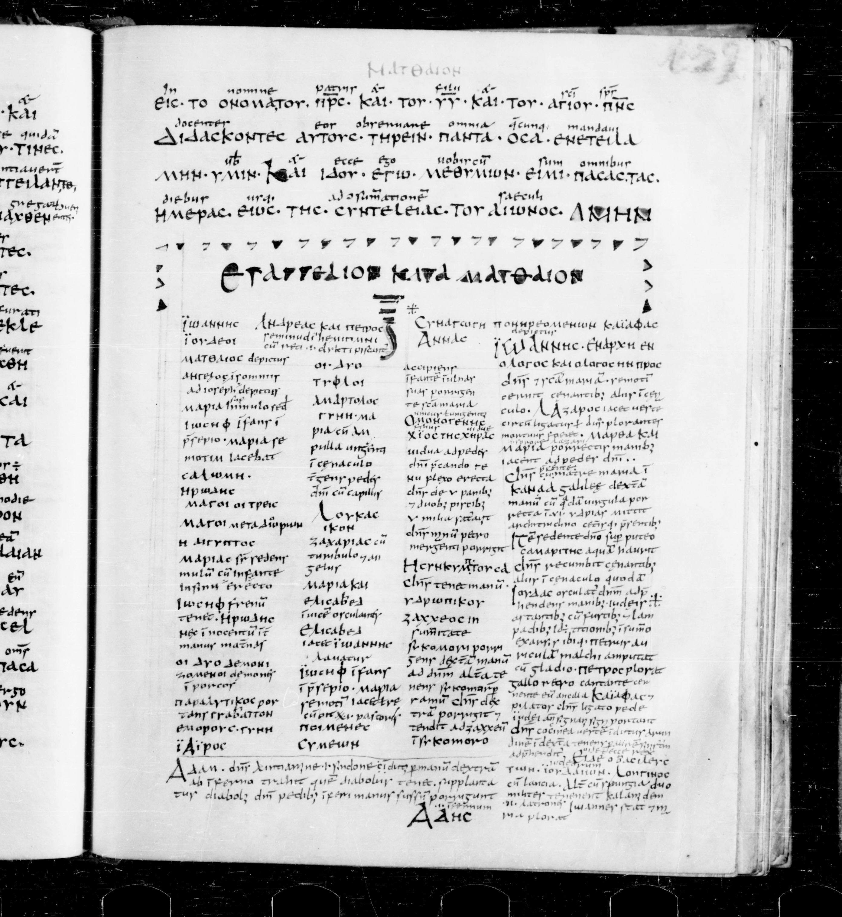 Codex Sangallensis 48 (Scan 2) showing Matthew 28:19 from 9th Century, currently housed at Abbey library of Saint Gall, St. Gallen, Switzerland