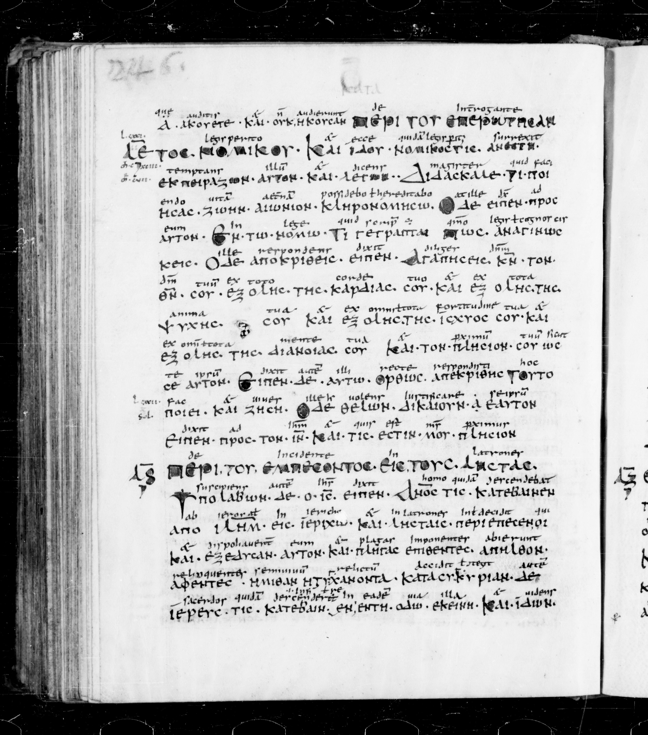Codex Sangallensis 48 showing Luke 10:28 from 9th Century, currently housed at Abbey library of Saint Gall, St. Gallen, Switzerland