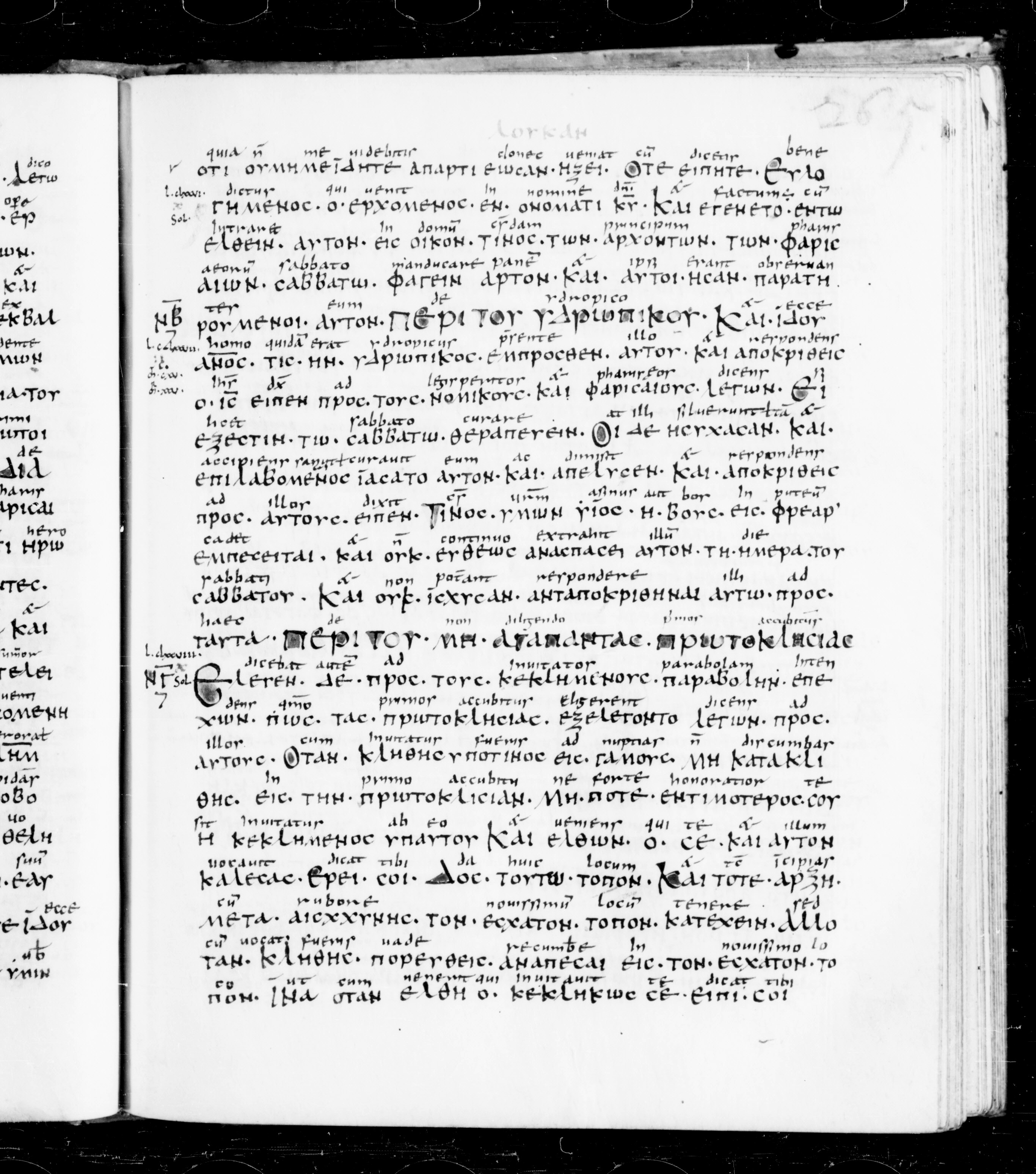 Codex Sangallensis 48 (Scan 2) showing Luke 13:35 from 9th Century, currently housed at Abbey library of Saint Gall, St. Gallen, Switzerland