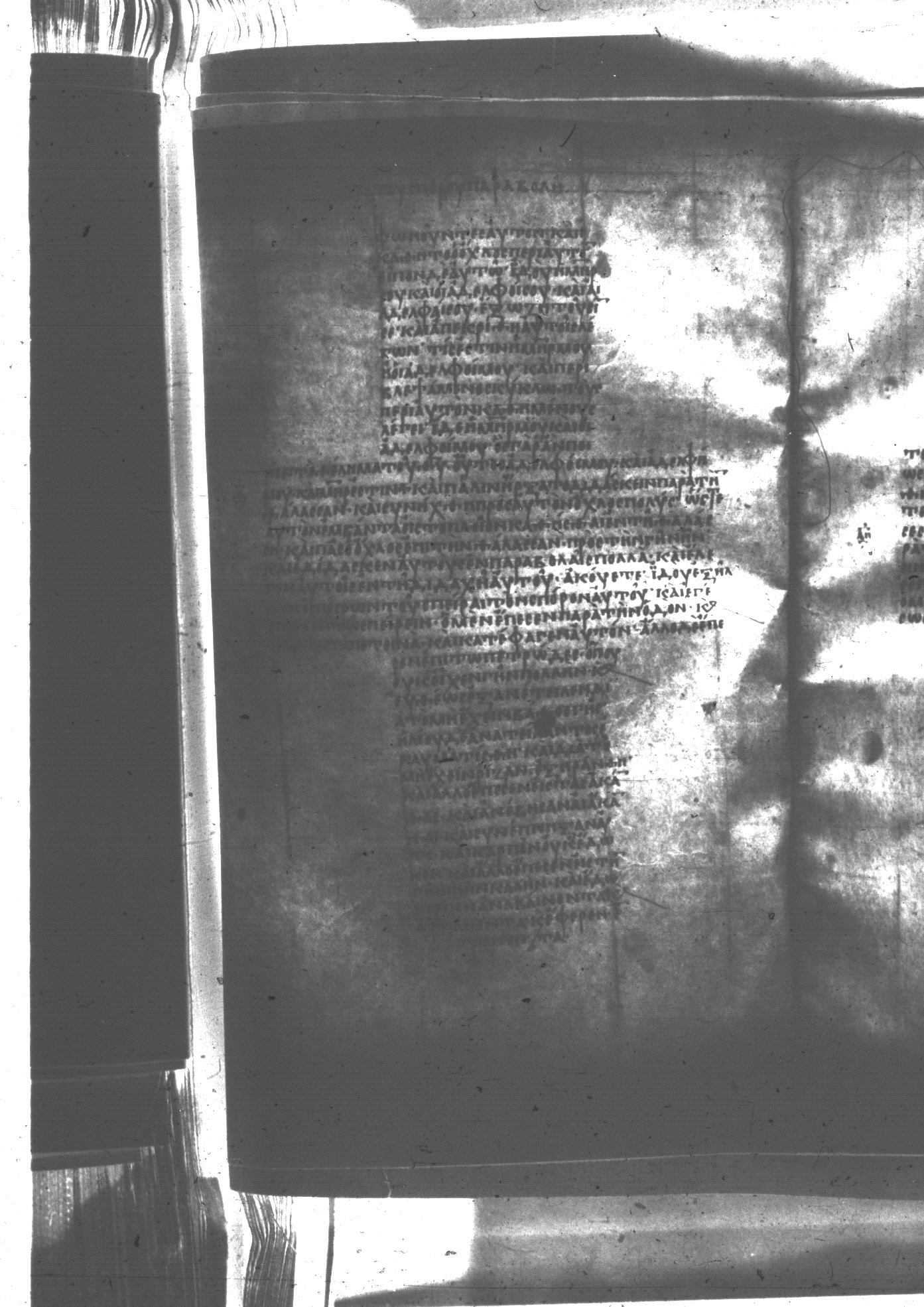 Uncial 047 showing Mark 4:2 from 8th Century found in Monastery of St. Andrew, Athos Peninsula, currently housed at Princeton University Library, Princeton, New Jersey