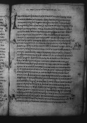 Uncial 049 showing 1 Corinthians 4:13 from 9th Century, currently housed at Great Lavra Monastery, Mount Athos, Greece
