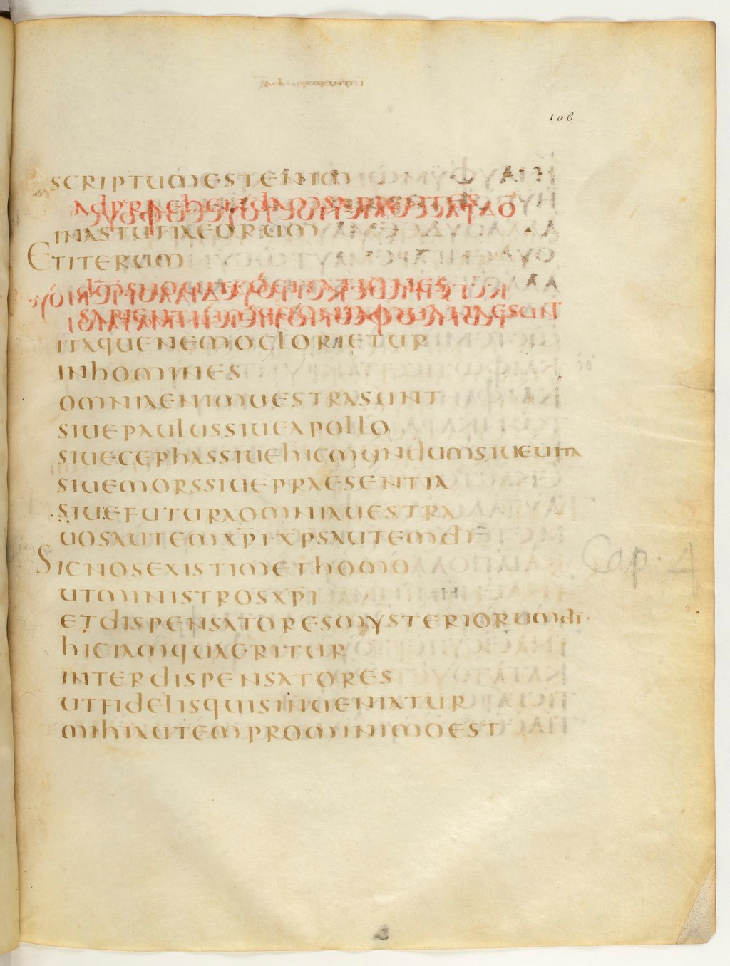 Codex Claromontanus (Scan 2) showing 1 Corinthians 4:2 from 5th / 6th Century found in Clermont-Ferrand, France, currently housed at Bibliothèque nationale de France, Paris