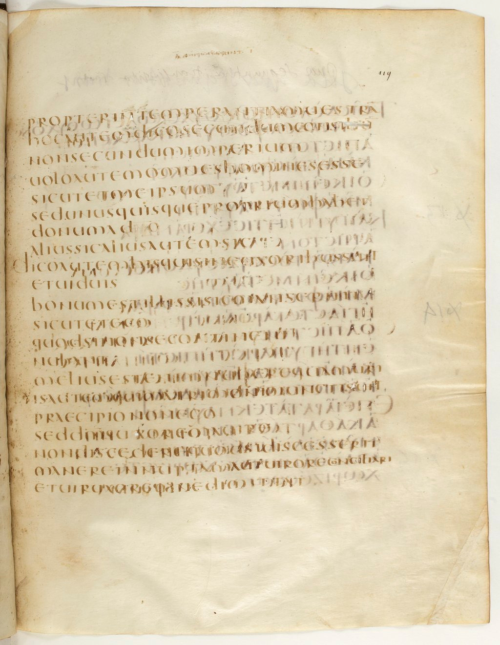 Codex Claromontanus (Scan 2) showing 1 Corinthians 7:8 from 5th / 6th Century found in Clermont-Ferrand, France, currently housed at Bibliothèque nationale de France, Paris