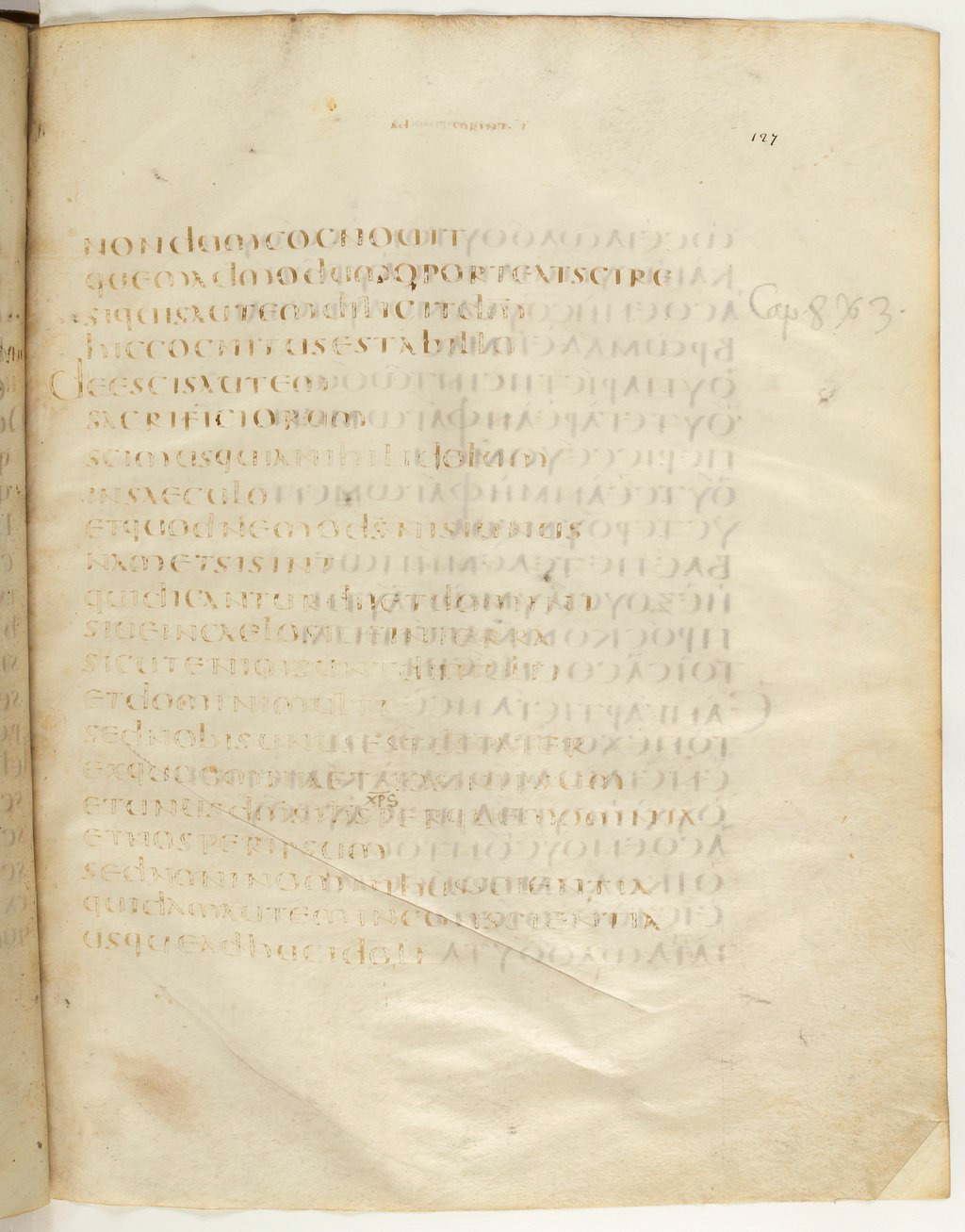 Codex Claromontanus (Scan 3) showing 1 Corinthians 8:2 from 5th / 6th Century found in Clermont-Ferrand, France, currently housed at Bibliothèque nationale de France, Paris