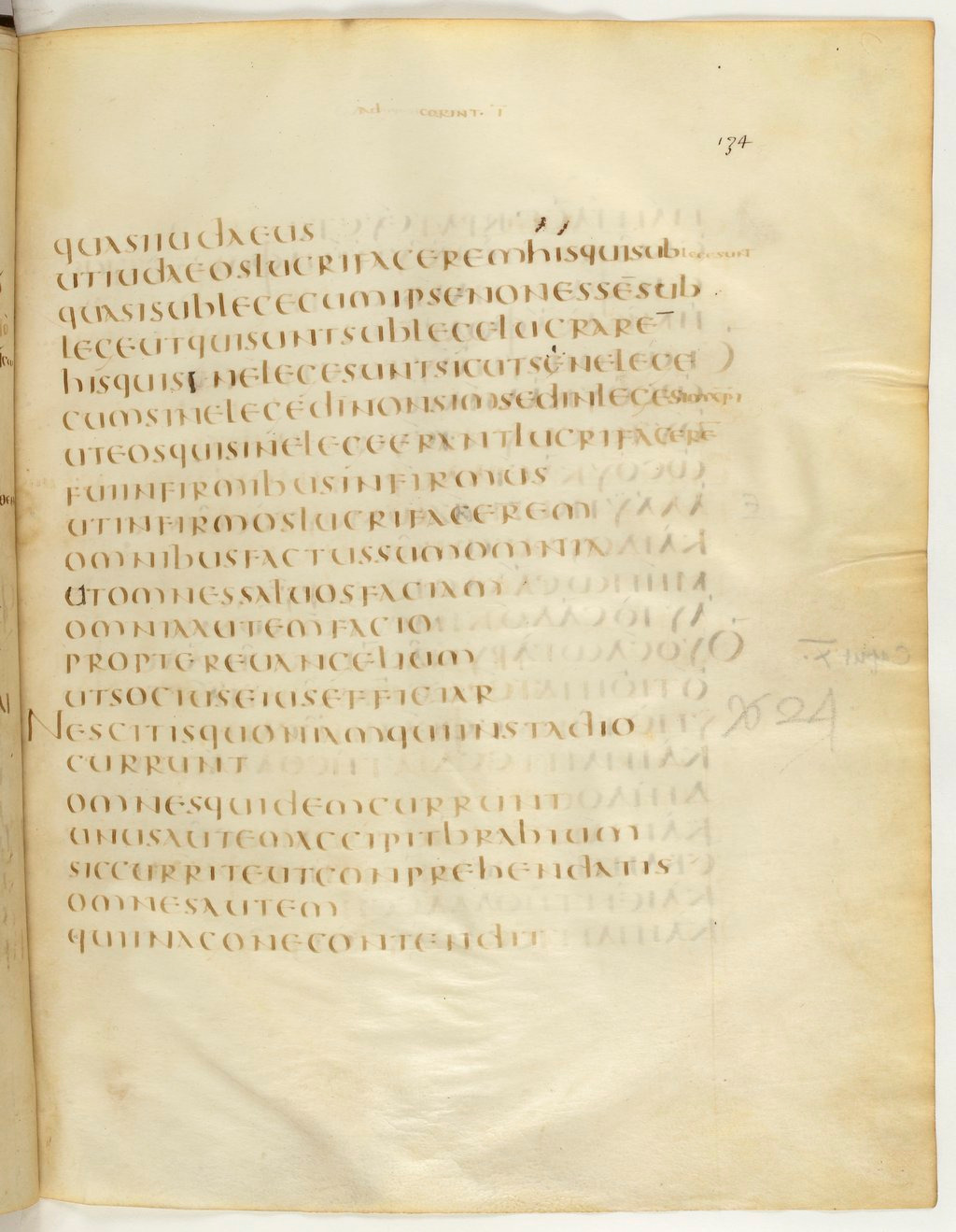 Codex Claromontanus (Scan 2) showing 1 Corinthians 9:22 from 5th / 6th Century found in Clermont-Ferrand, France, currently housed at Bibliothèque nationale de France, Paris
