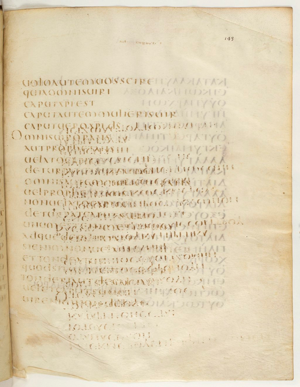 Codex Claromontanus (Scan 2) showing 1 Corinthians 11:7 from 5th / 6th Century found in Clermont-Ferrand, France, currently housed at Bibliothèque nationale de France, Paris