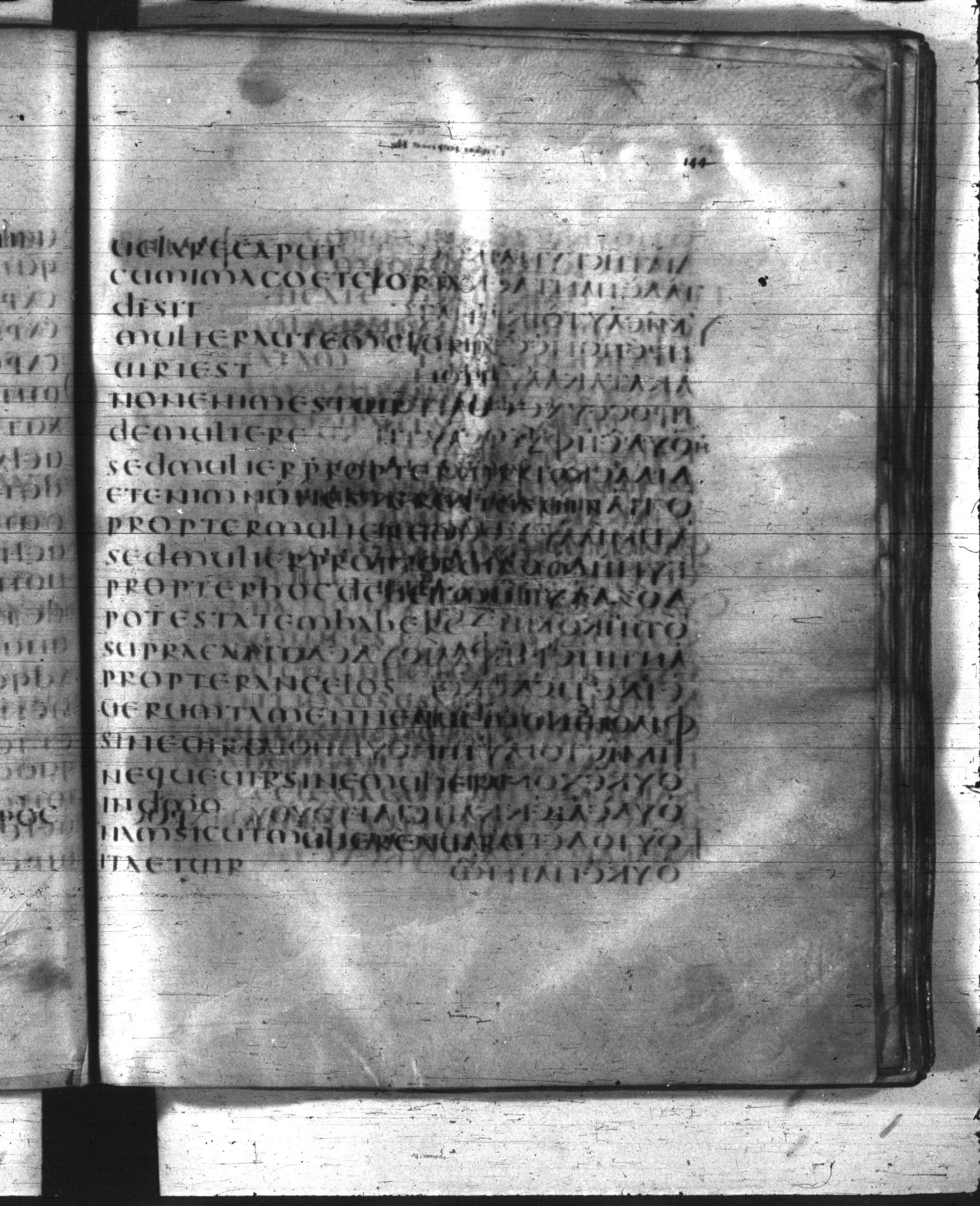 Codex Claromontanus (Scan 4) showing 1 Corinthians 11:7 from 5th / 6th Century found in Clermont-Ferrand, France, currently housed at Bibliothèque nationale de France, Paris