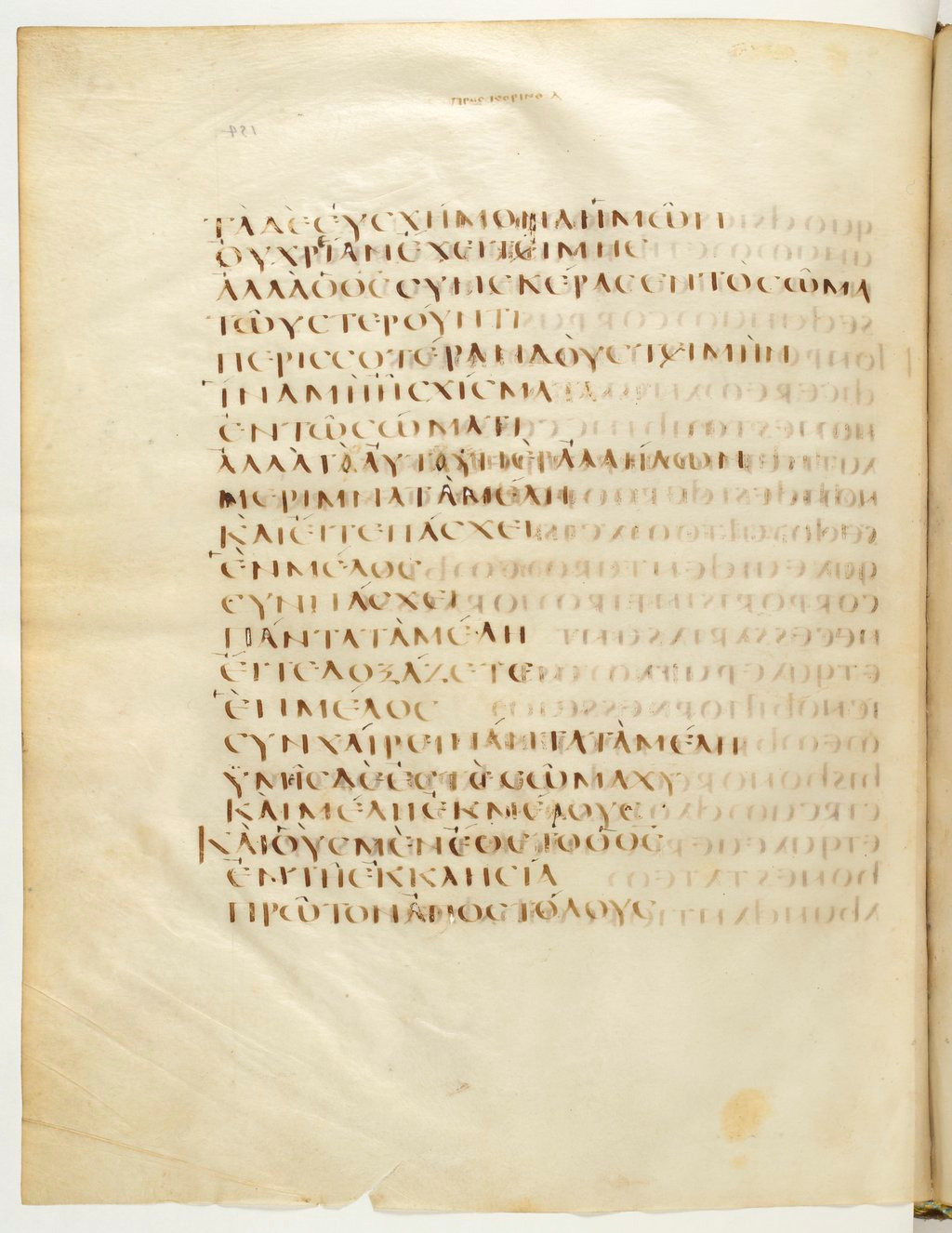 Codex Claromontanus (Scan 3) showing 1 Corinthians 12:23 from 5th / 6th Century found in Clermont-Ferrand, France, currently housed at Bibliothèque nationale de France, Paris