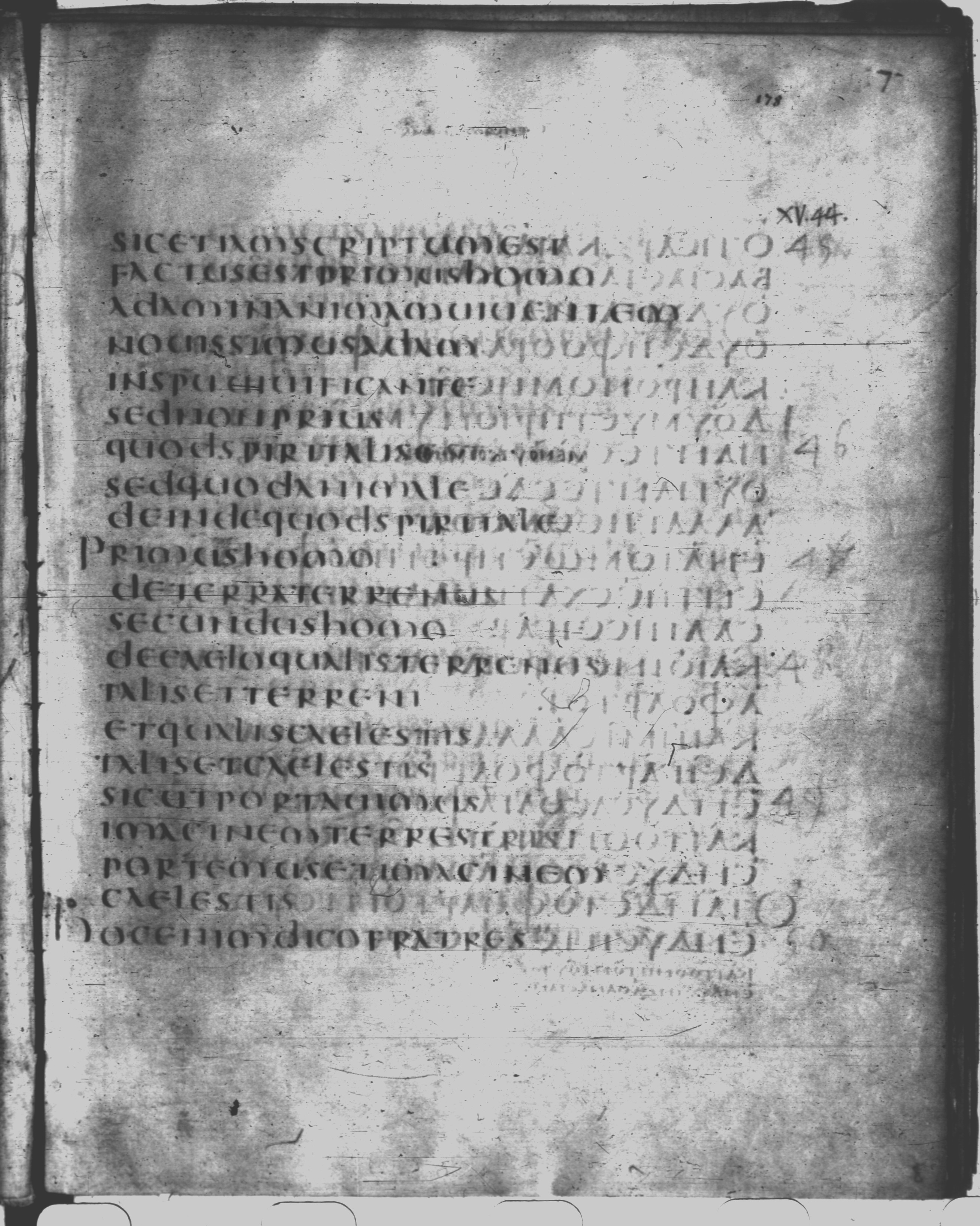 Codex Claromontanus (Scan 1) showing 1 Corinthians 15:53 from 5th / 6th Century found in Clermont-Ferrand, France, currently housed at Bibliothèque nationale de France, Paris