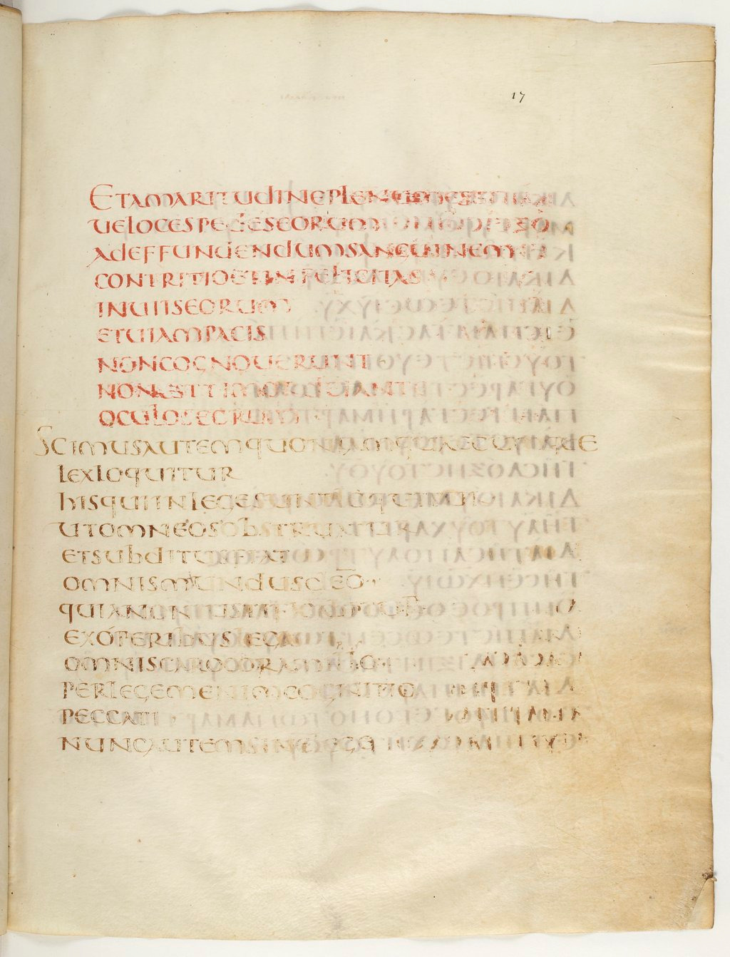 Codex Claromontanus (Scan 2) showing Romans 3:21 from 5th / 6th Century found in Clermont-Ferrand, France, currently housed at Bibliothèque nationale de France, Paris
