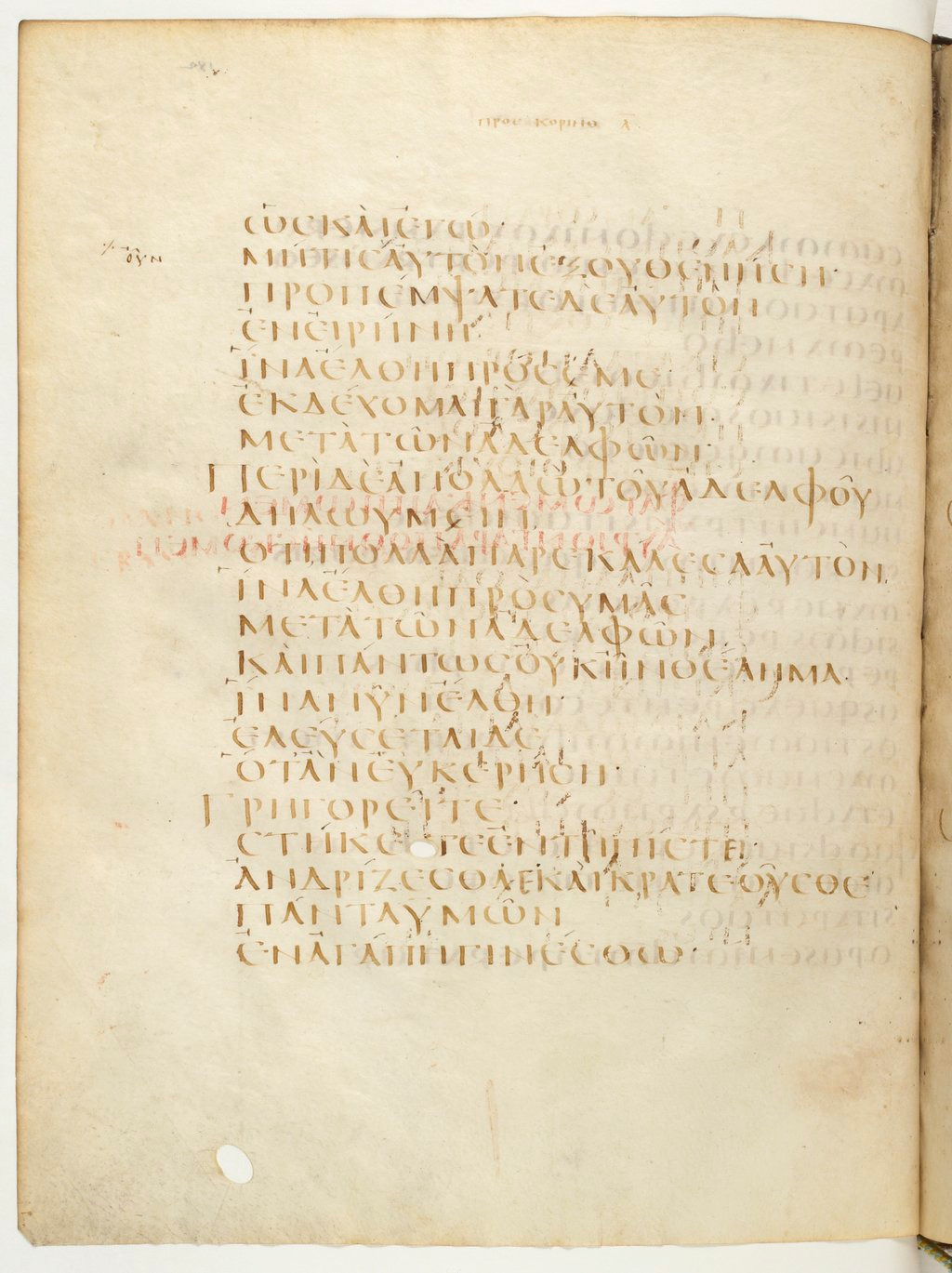 Codex Claromontanus (Scan 3) showing 1 Corinthians 16:10 from 5th / 6th Century found in Clermont-Ferrand, France, currently housed at Bibliothèque nationale de France, Paris