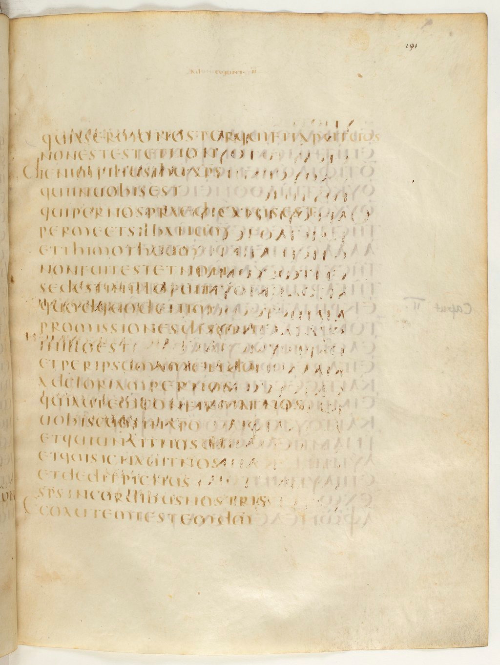 Codex Claromontanus (Scan 2) showing 2 Corinthians 1:21 from 5th / 6th Century found in Clermont-Ferrand, France, currently housed at Bibliothèque nationale de France, Paris