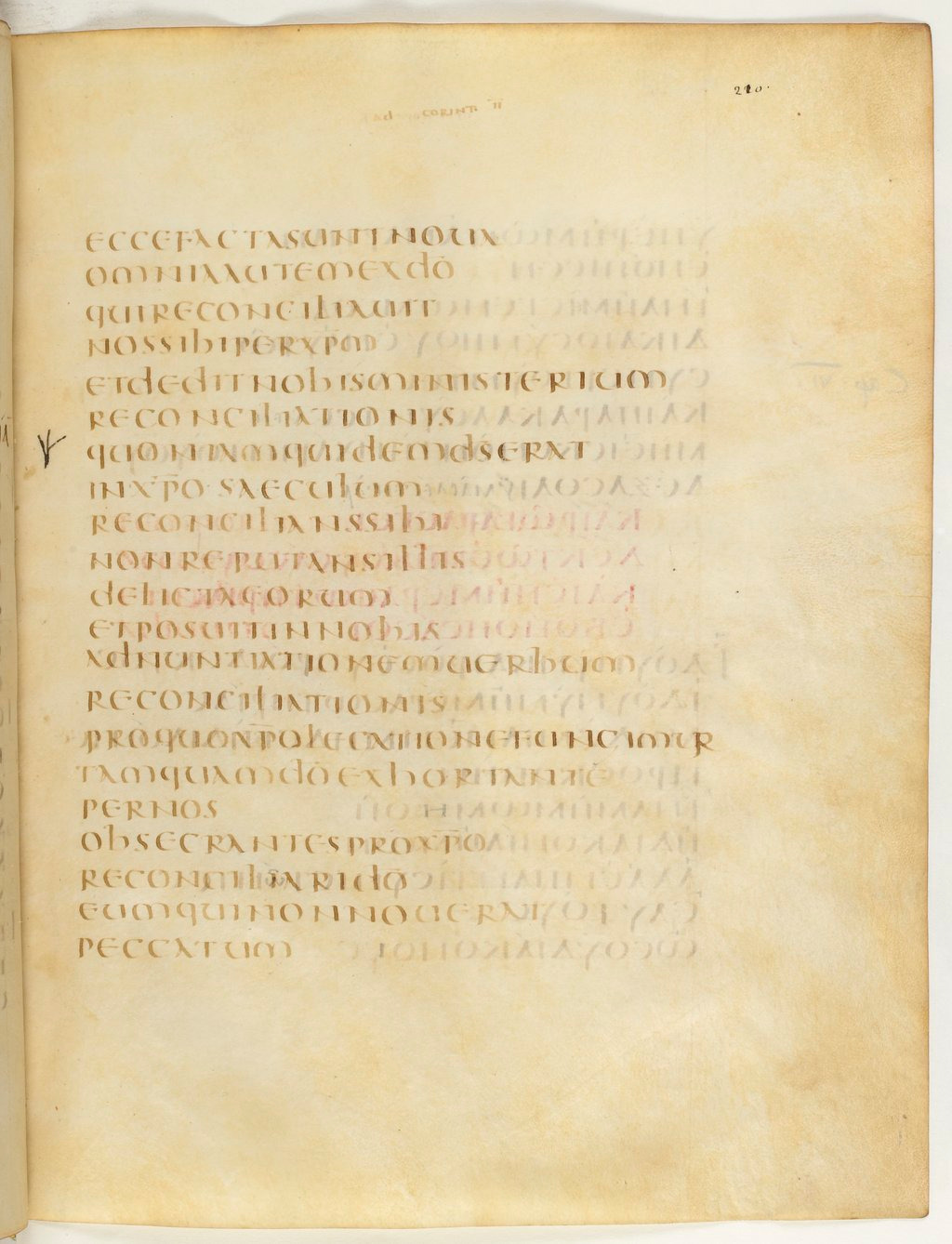 Codex Claromontanus (Scan 4) showing 2 Corinthians 5:17 from 5th / 6th Century found in Clermont-Ferrand, France, currently housed at Bibliothèque nationale de France, Paris