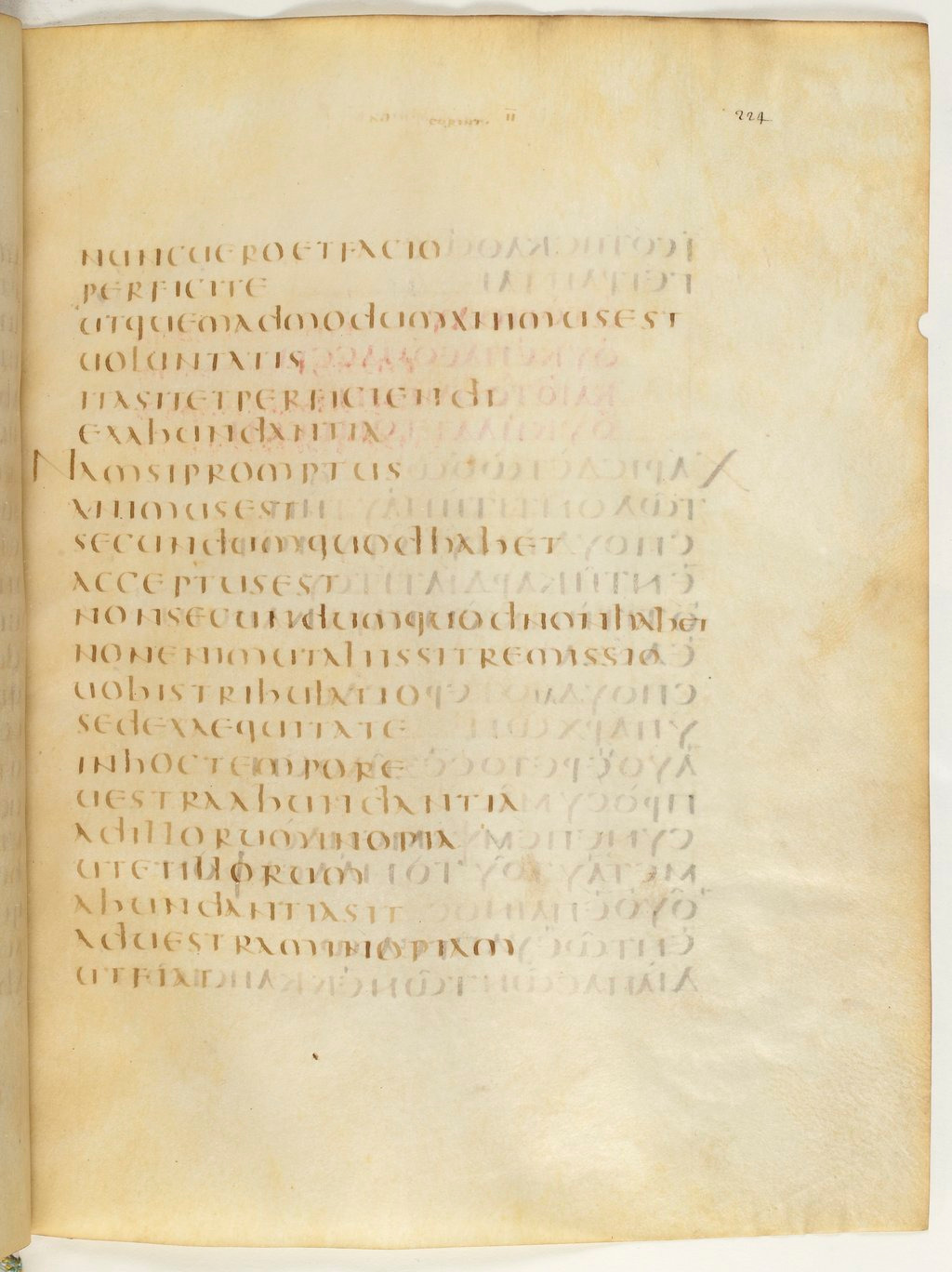 Codex Claromontanus (Scan 2) showing 2 Corinthians 8:12 from 5th / 6th Century found in Clermont-Ferrand, France, currently housed at Bibliothèque nationale de France, Paris