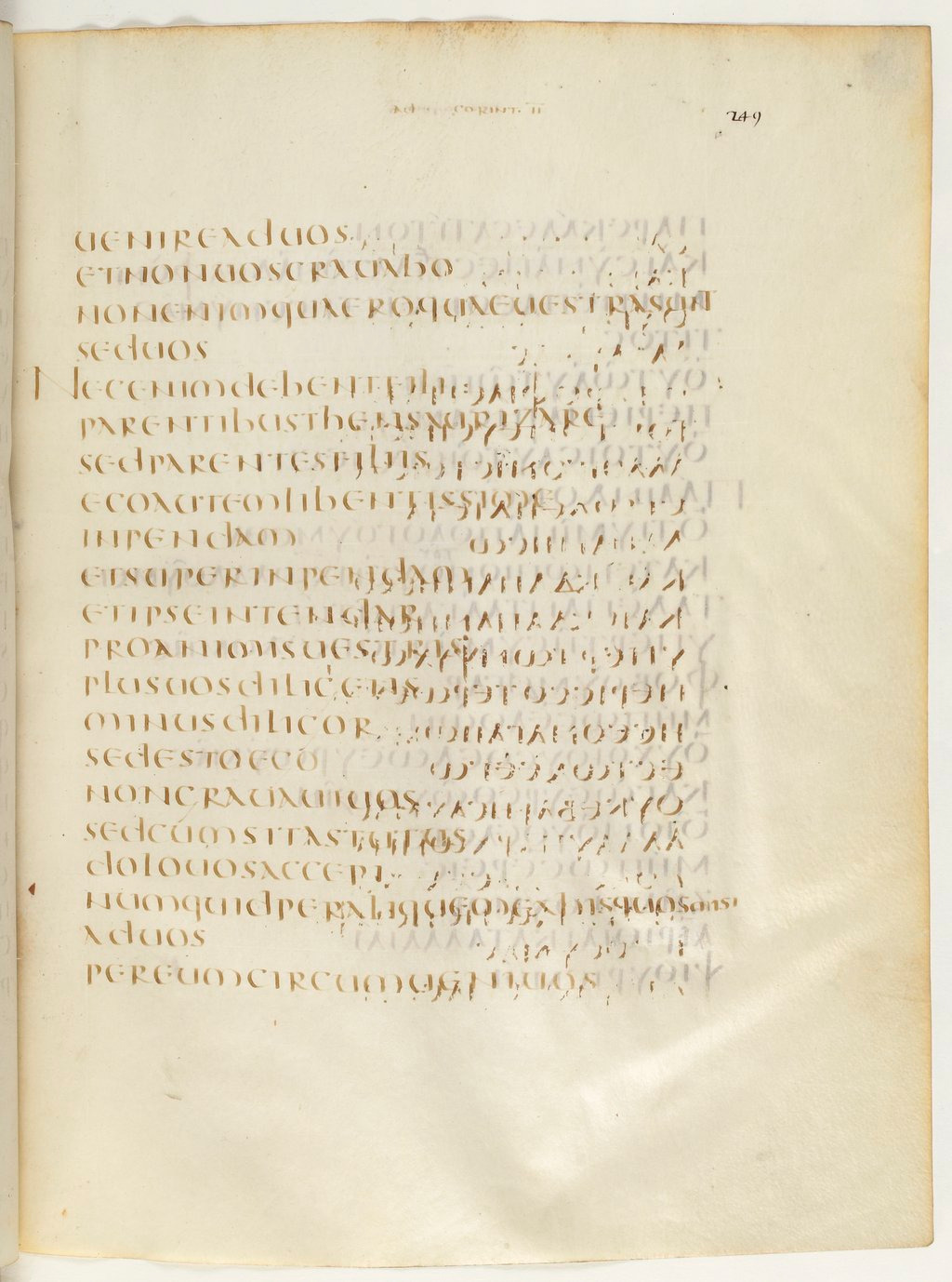 Codex Claromontanus (Scan 4) showing 2 Corinthians 12:14 from 5th / 6th Century found in Clermont-Ferrand, France, currently housed at Bibliothèque nationale de France, Paris