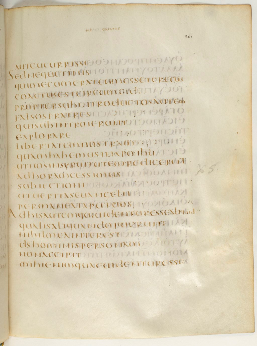 Codex Claromontanus (Scan 2) showing Galatians 2:3 from 5th / 6th Century found in Clermont-Ferrand, France, currently housed at Bibliothèque nationale de France, Paris