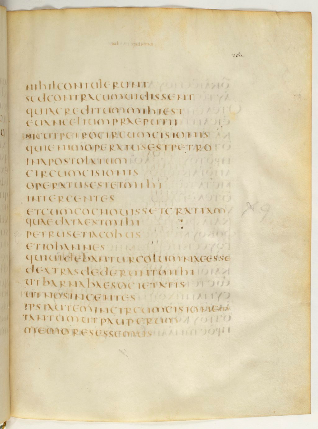 Codex Claromontanus (Scan 2) showing Galatians 2:7 from 5th / 6th Century found in Clermont-Ferrand, France, currently housed at Bibliothèque nationale de France, Paris