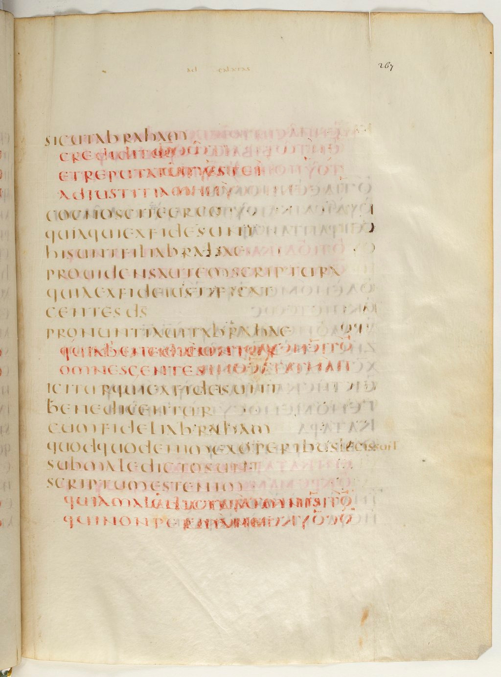Codex Claromontanus (Scan 2) showing Galatians 3:8 from 5th / 6th Century found in Clermont-Ferrand, France, currently housed at Bibliothèque nationale de France, Paris