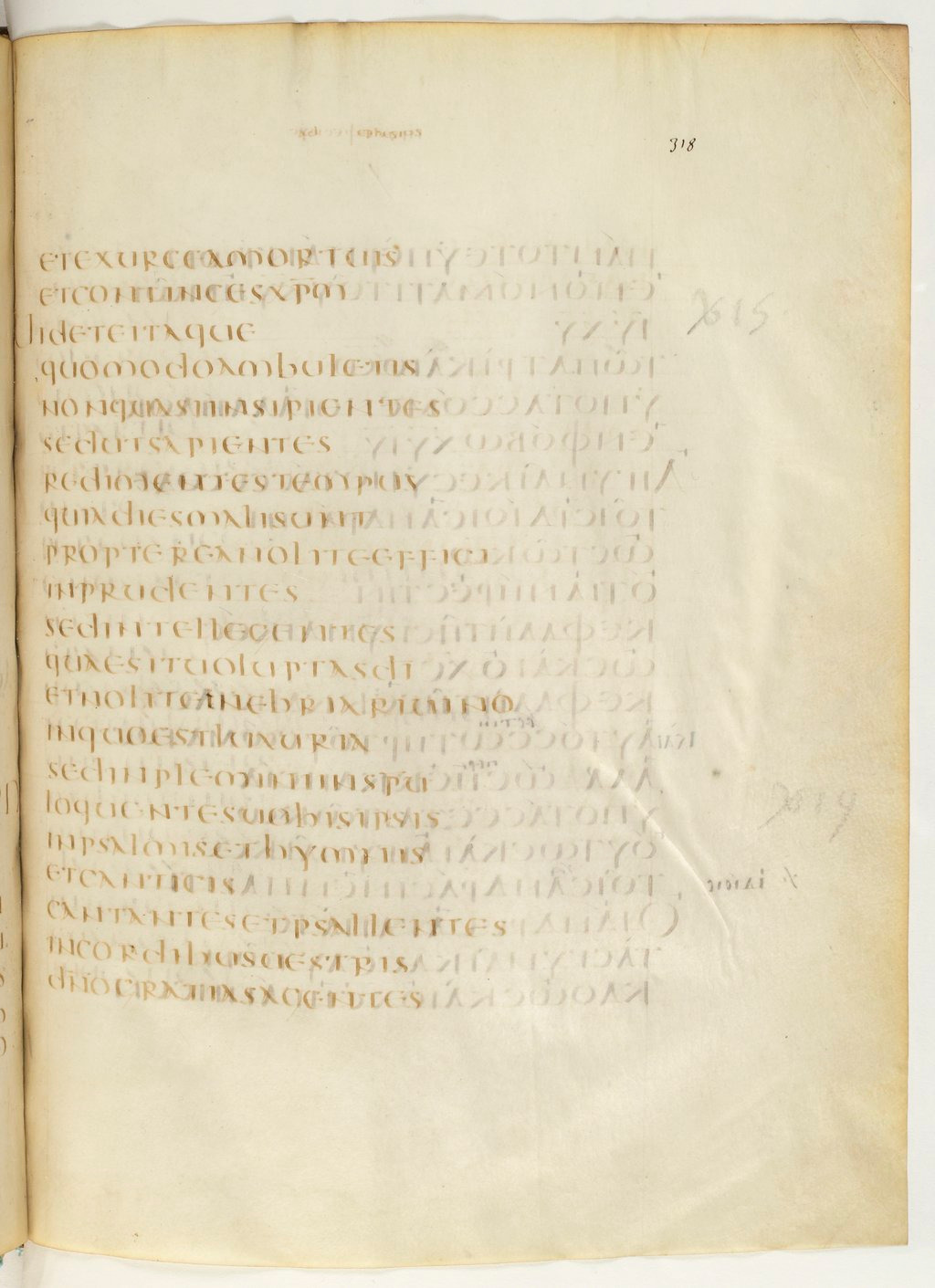 Codex Claromontanus (Scan 2) showing Ephesians 5:16 from 5th / 6th Century found in Clermont-Ferrand, France, currently housed at Bibliothèque nationale de France, Paris
