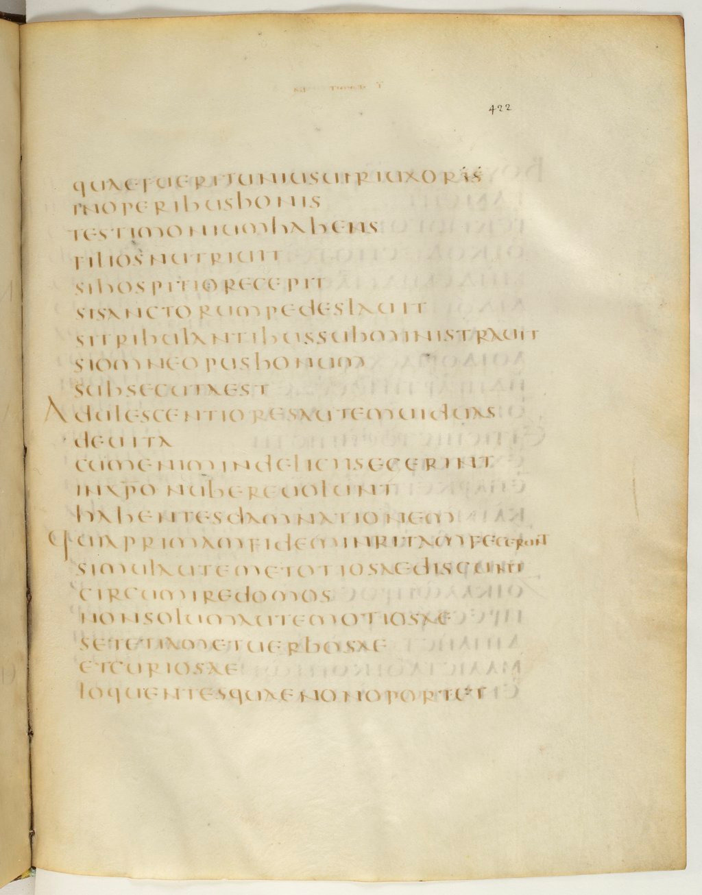 Codex Claromontanus (Scan 2) showing 1 Timothy 5:13 from 5th / 6th Century found in Clermont-Ferrand, France, currently housed at Bibliothèque nationale de France, Paris
