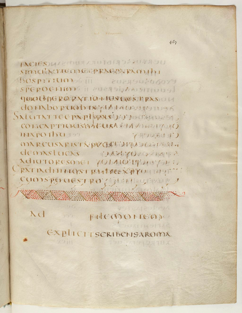 Codex Claromontanus (Scan 4) showing Philemon 1:21 from 5th / 6th Century found in Clermont-Ferrand, France, currently housed at Bibliothèque nationale de France, Paris