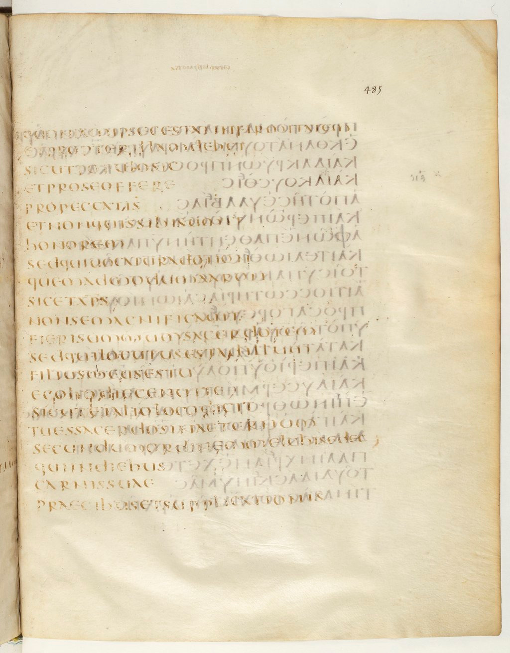Codex Claromontanus (Scan 4) showing Hebrews 5:2 from 5th / 6th Century found in Clermont-Ferrand, France, currently housed at Bibliothèque nationale de France, Paris
