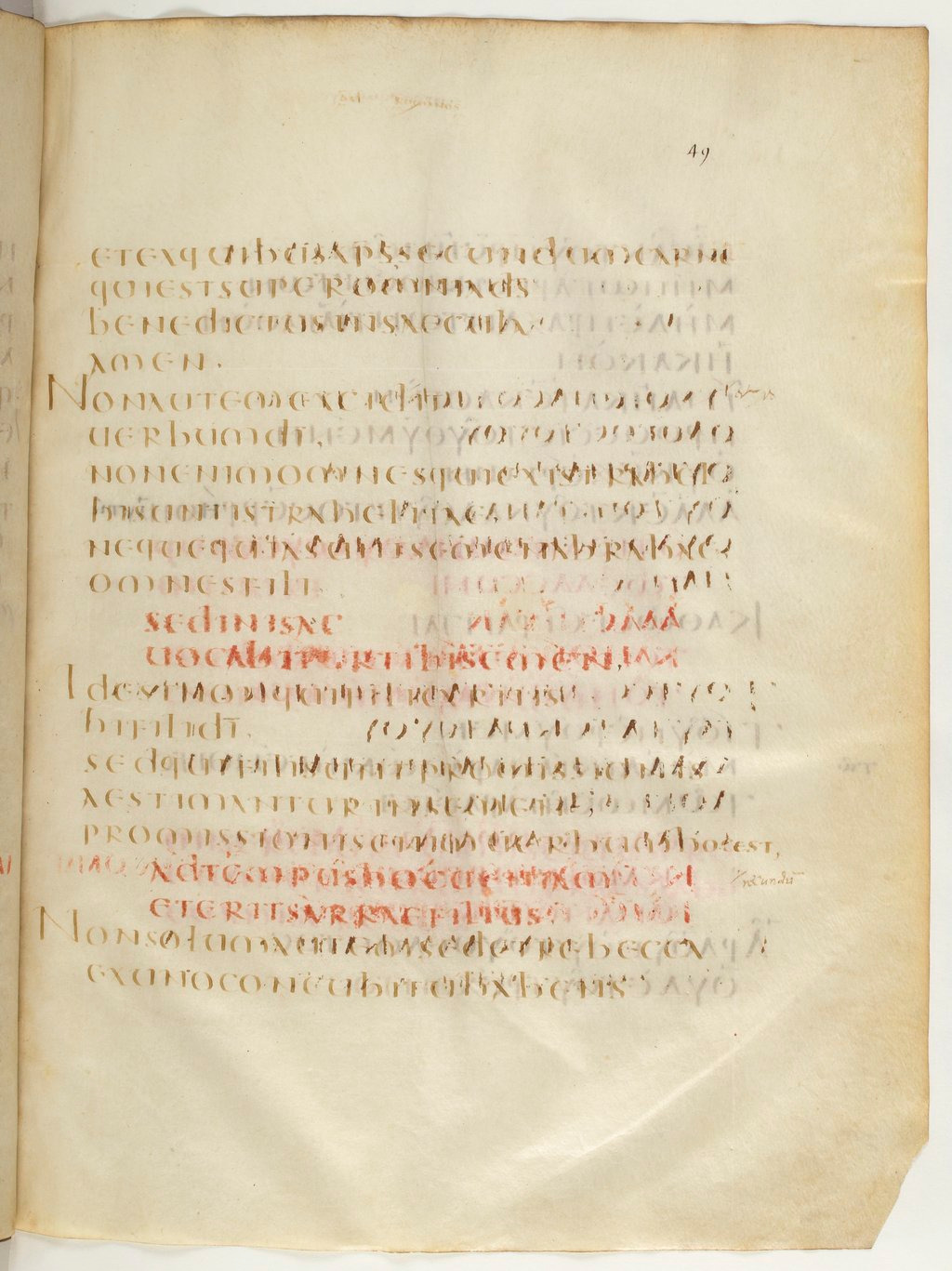 Codex Claromontanus (Scan 2) showing Romans 9:7 from 5th / 6th Century found in Clermont-Ferrand, France, currently housed at Bibliothèque nationale de France, Paris