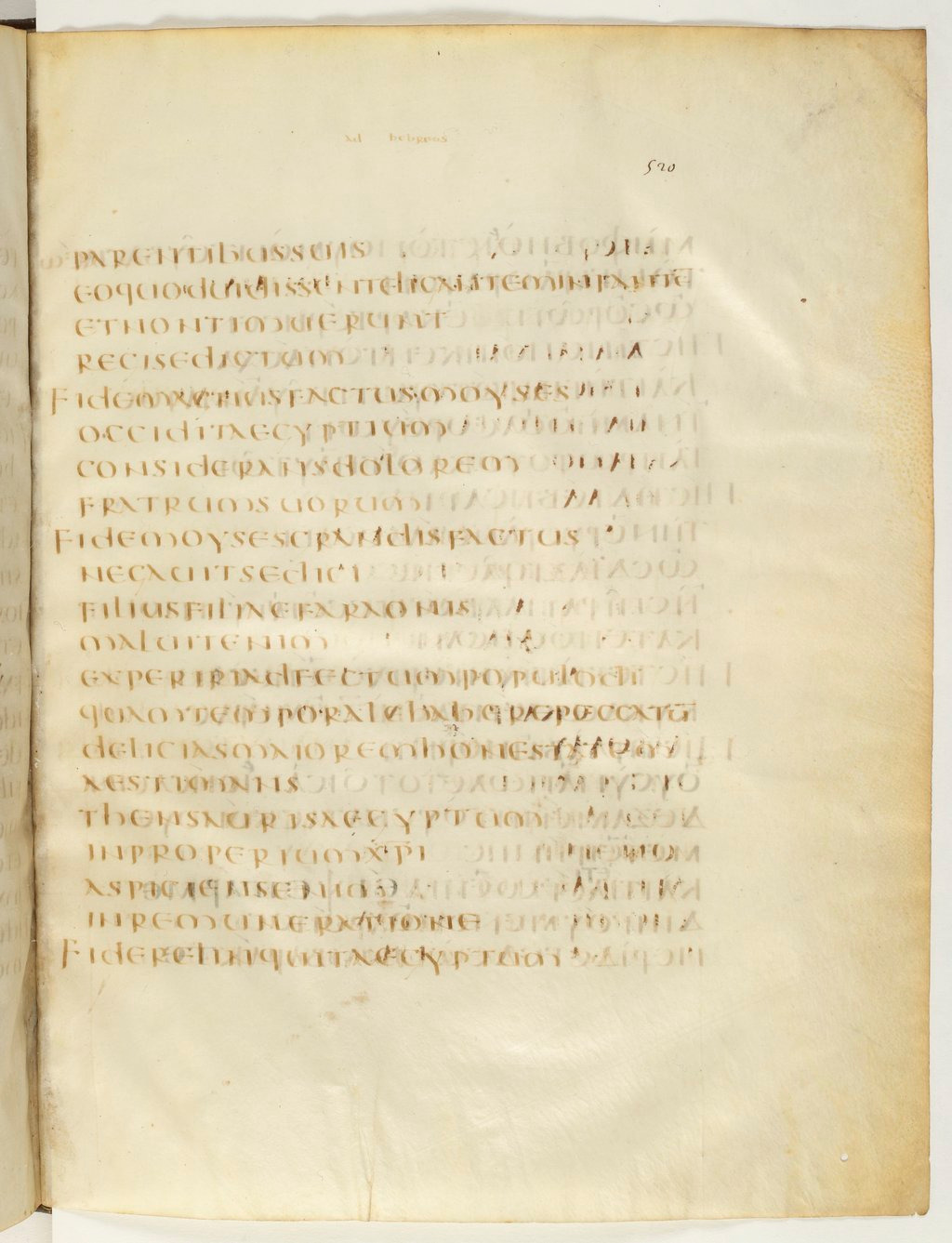 Codex Claromontanus (Scan 4) showing Hebrews 11:23 from 5th / 6th Century found in Clermont-Ferrand, France, currently housed at Bibliothèque nationale de France, Paris