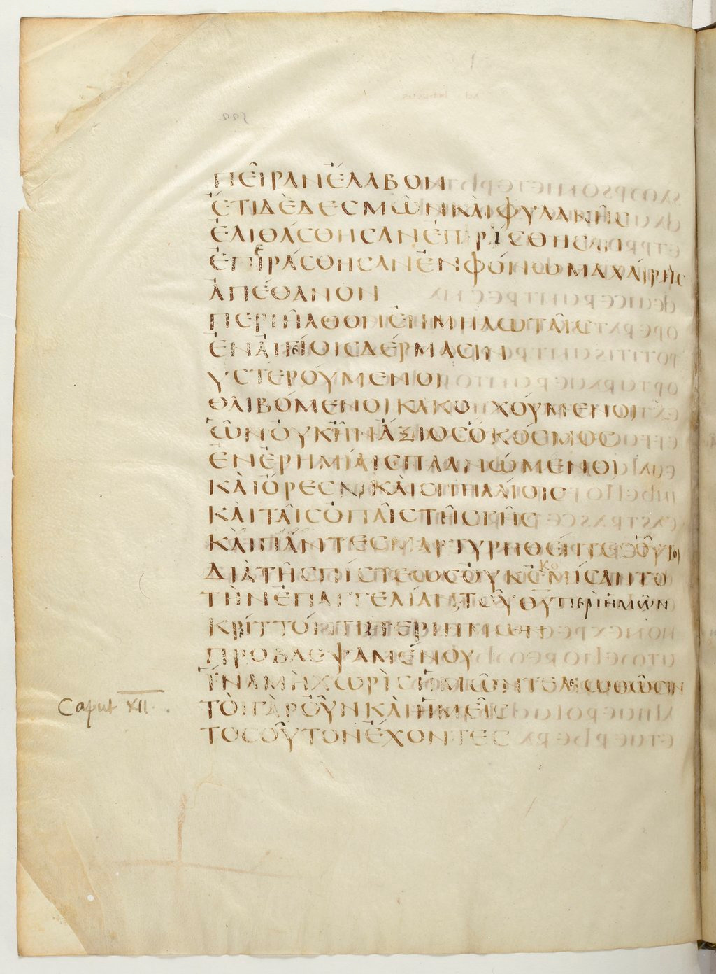 Codex Claromontanus (Scan 1) showing Hebrews 11:39 from 5th / 6th Century found in Clermont-Ferrand, France, currently housed at Bibliothèque nationale de France, Paris