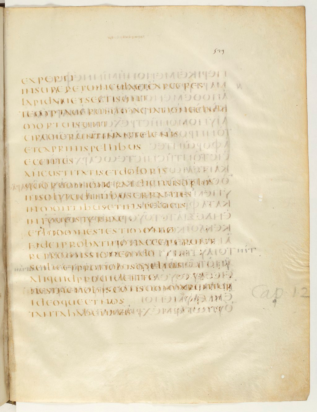 Codex Claromontanus (Scan 2) showing Hebrews 11:39 from 5th / 6th Century found in Clermont-Ferrand, France, currently housed at Bibliothèque nationale de France, Paris