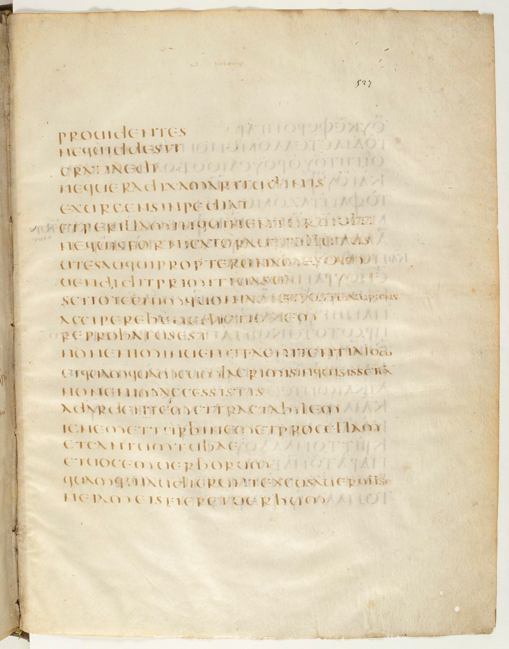 Codex Claromontanus (Scan 2) showing Hebrews 12:17 from 5th / 6th Century found in Clermont-Ferrand, France, currently housed at Bibliothèque nationale de France, Paris