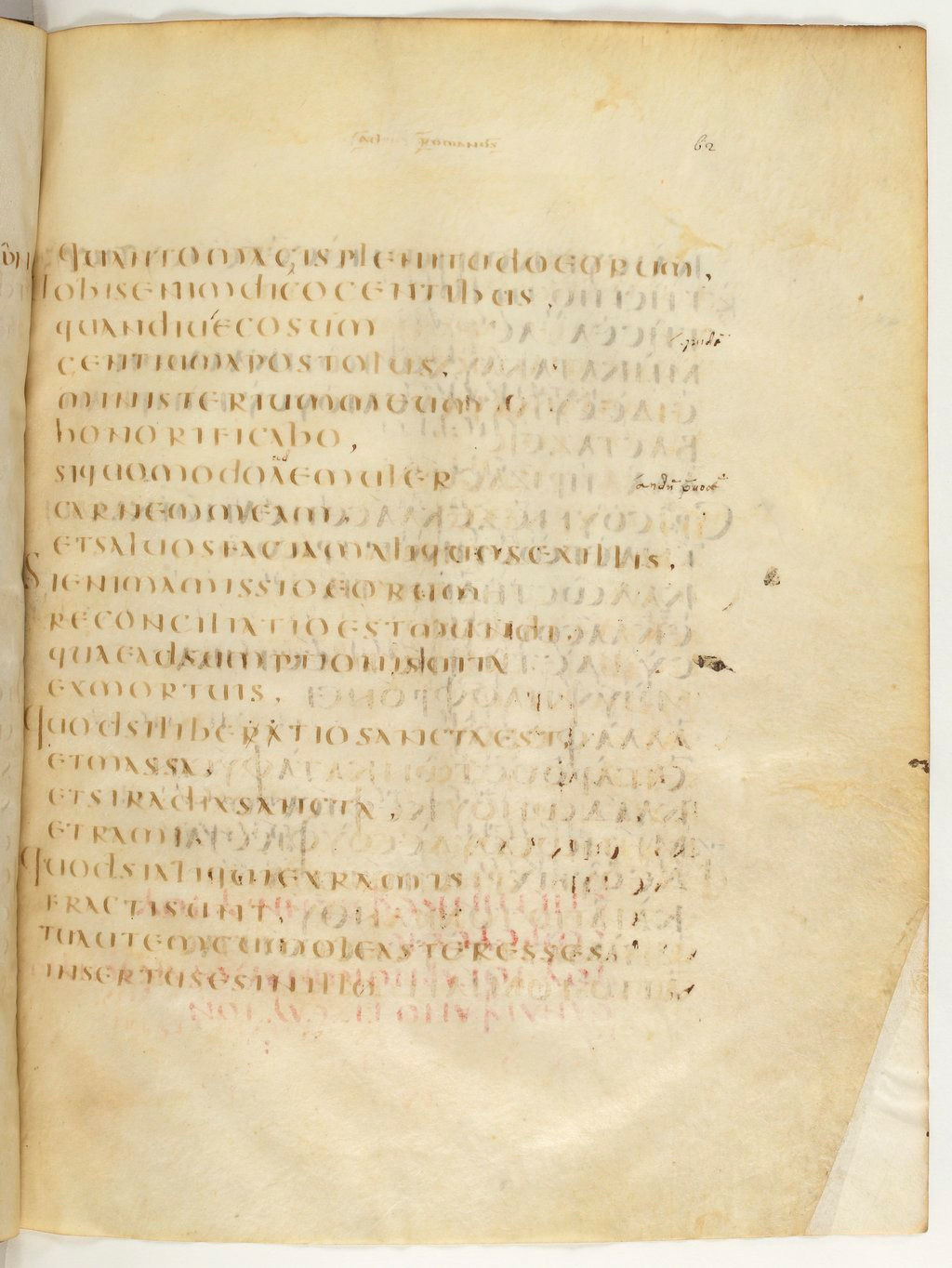 Codex Claromontanus (Scan 2) showing Romans 11:13 from 5th / 6th Century found in Clermont-Ferrand, France, currently housed at Bibliothèque nationale de France, Paris
