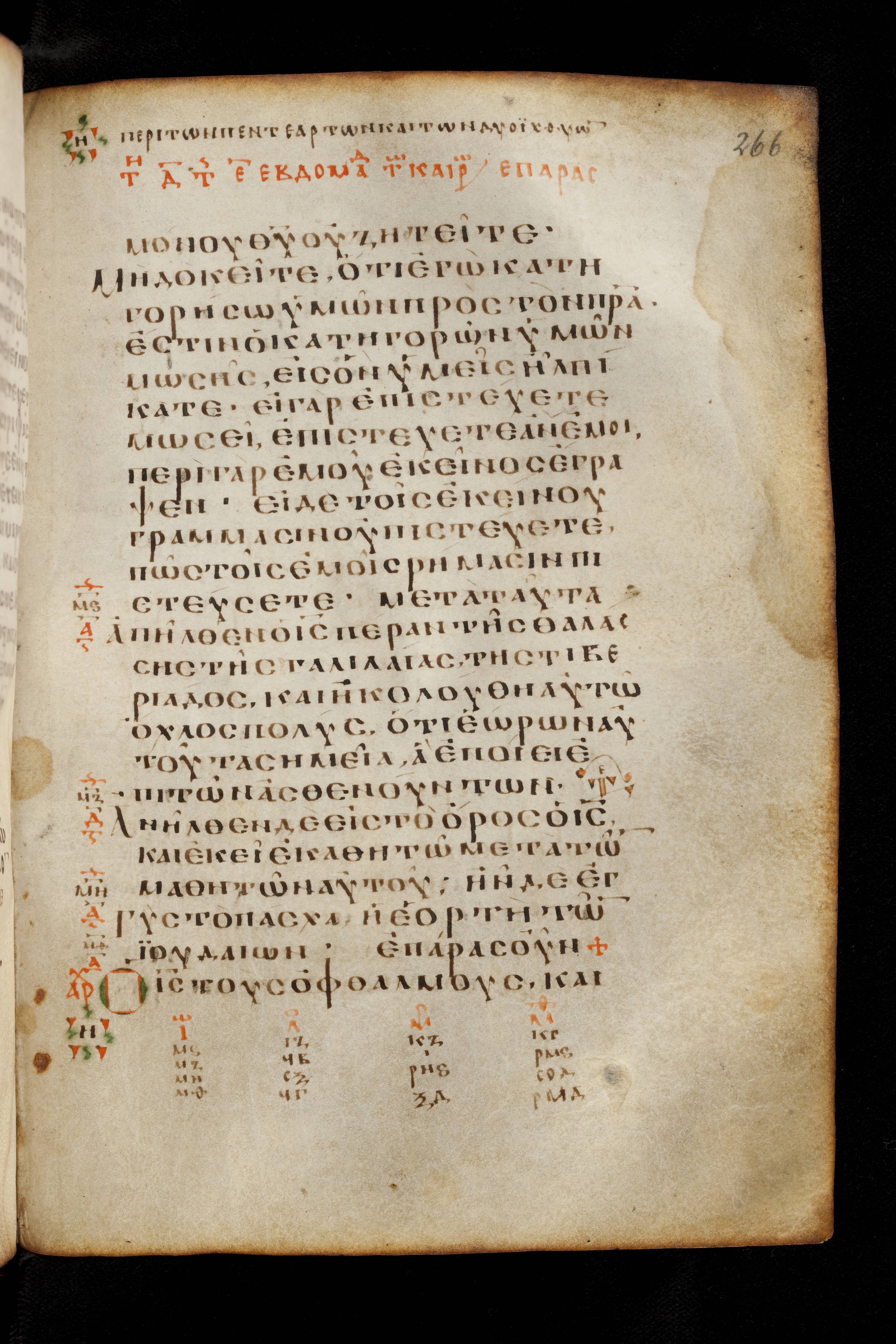 Codex Basilensis showing John 6:2 from 8th Century found in Constantinople (possibly), currently housed at Basel University Library, Basel, Switzerland