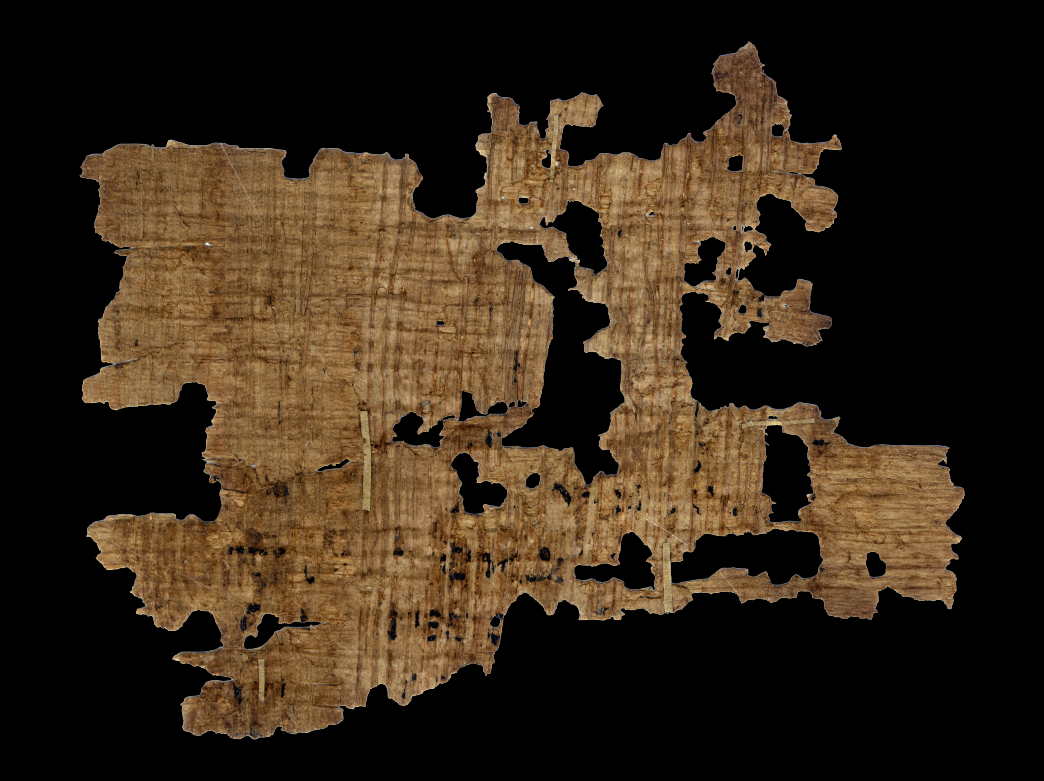 Papyrus 104 showing Matthew 21:44 from 2nd Century found in Oxyrhynchus, Egypt, currently housed at Bodleian Art, Archaeology and Ancient World Library, Oxford