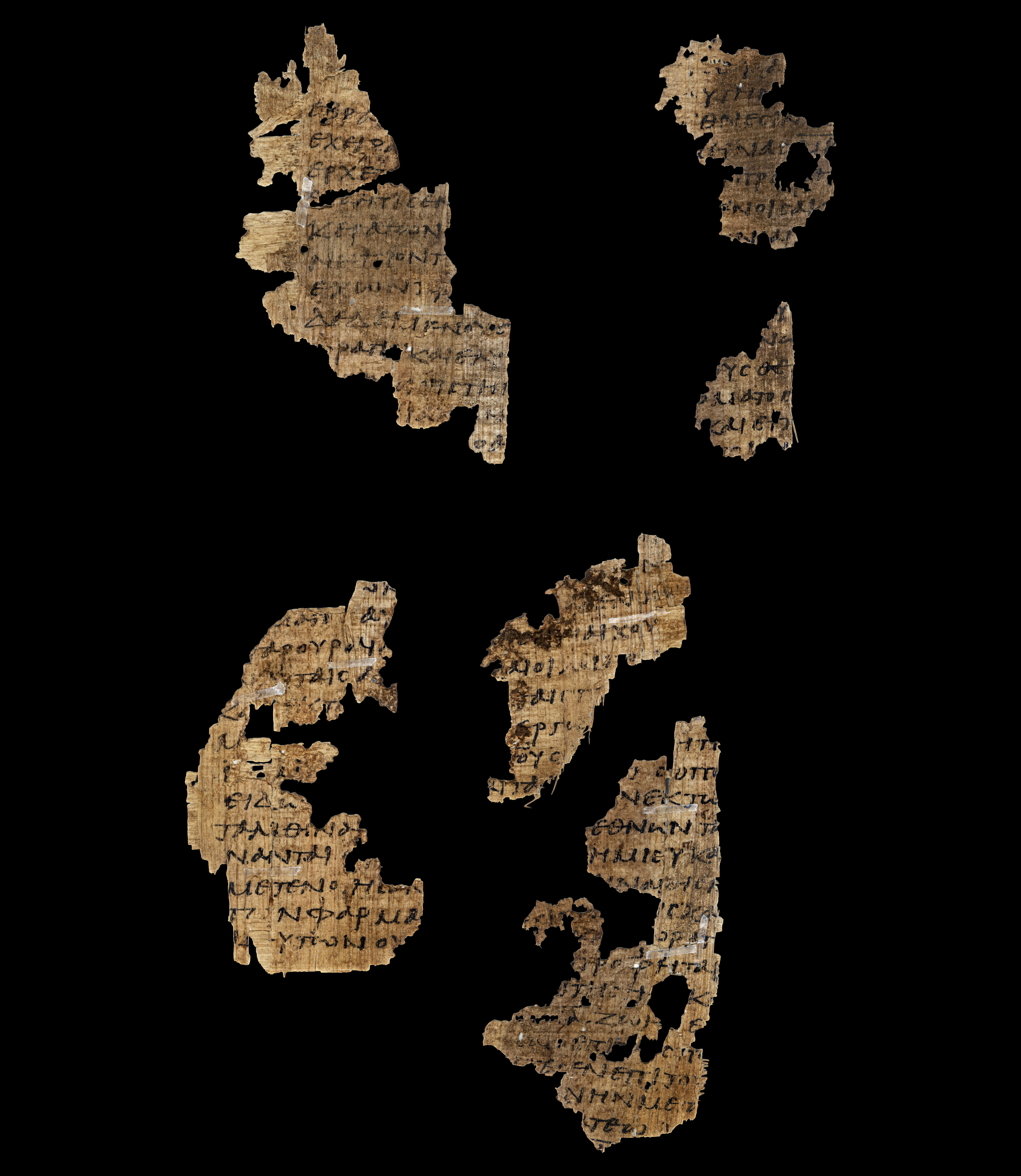 Papyrus 115 showing Revelation 11:2 from Mid-to-Late 3rd Century found in Oxyrhynchus, Egypt, currently housed at Ashmolean Museum