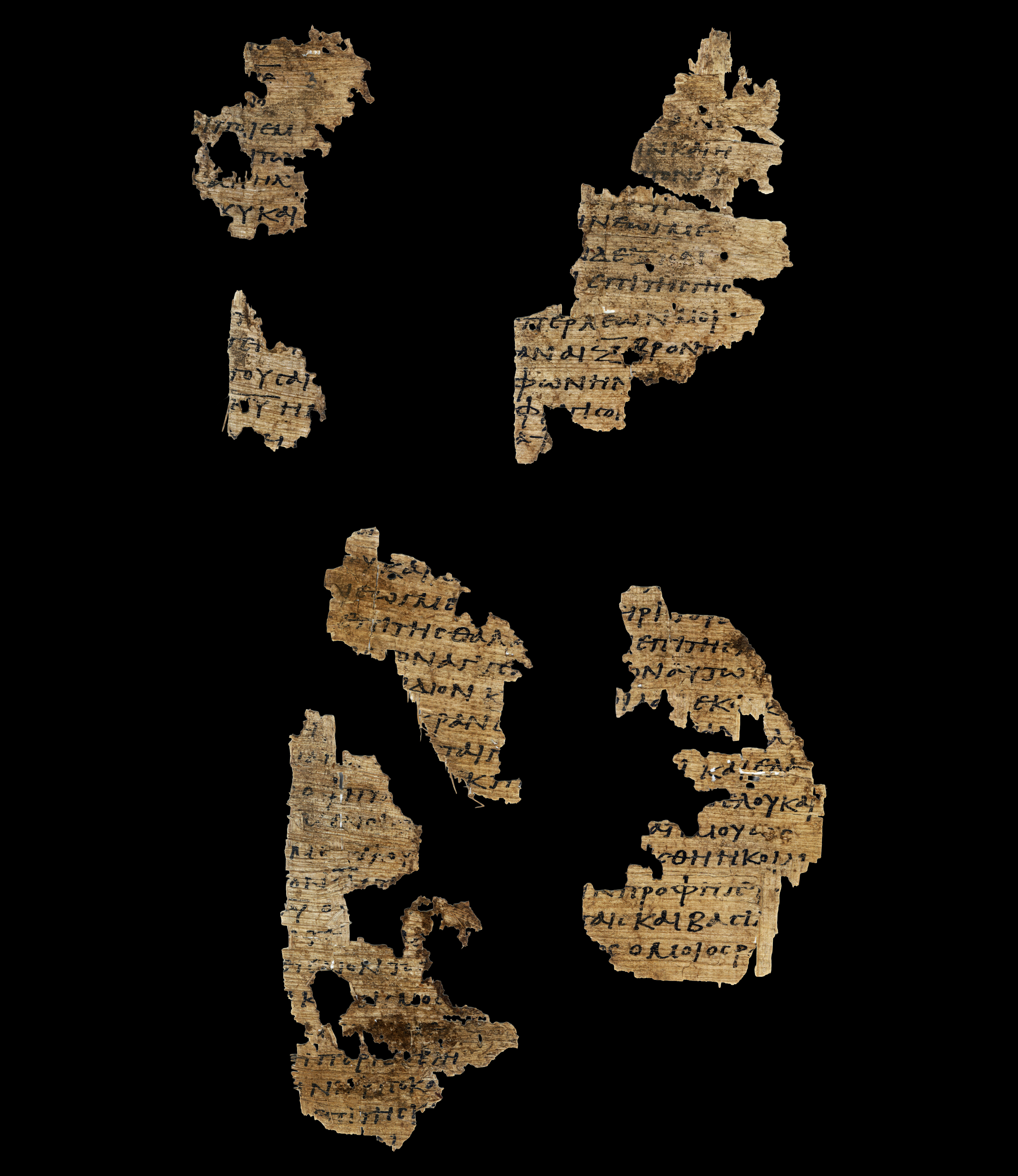 Papyrus 115 showing Revelation 11:13 from Mid-to-Late 3rd Century found in Oxyrhynchus, Egypt, currently housed at Ashmolean Museum