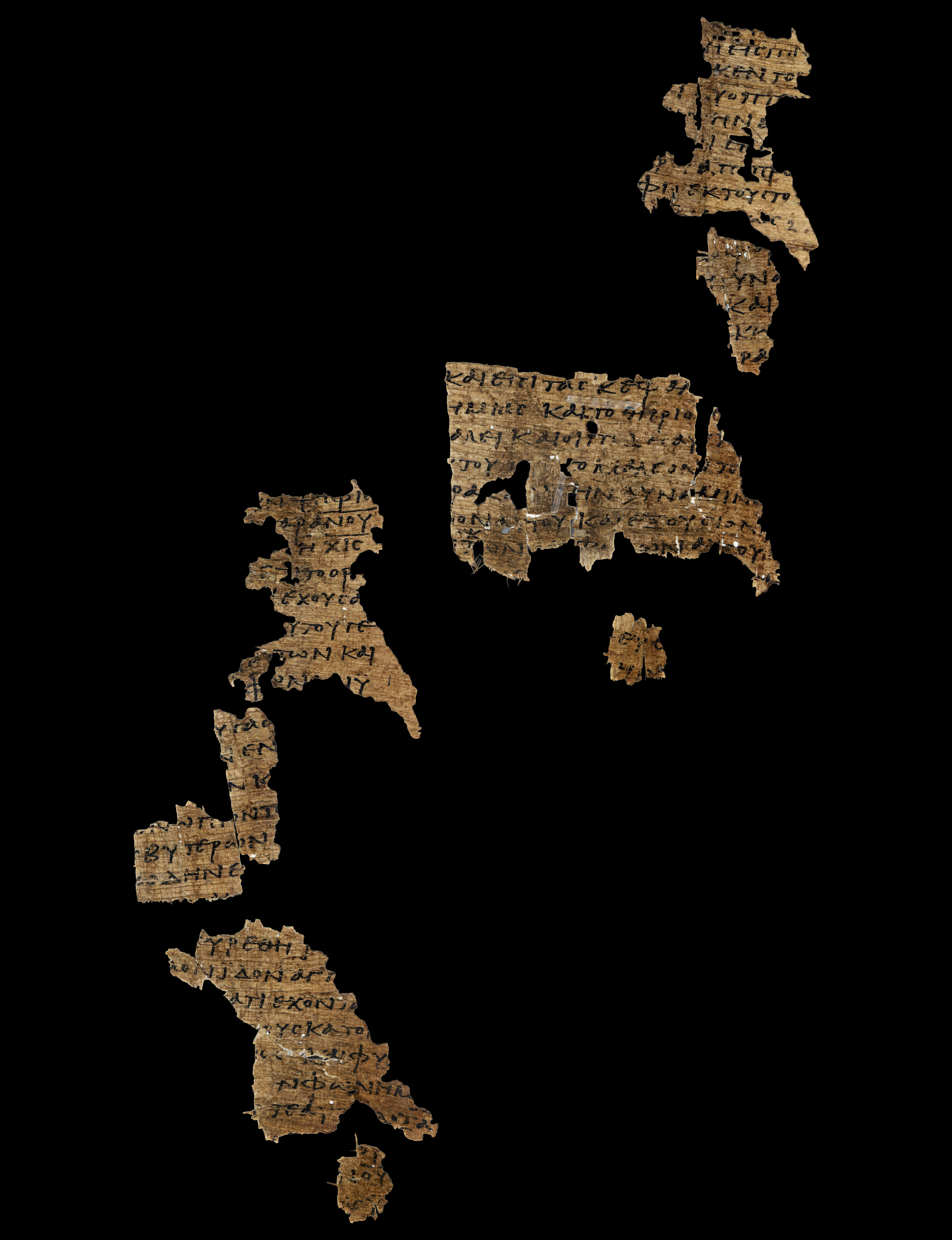 Papyrus 115 showing Revelation 13:3 from Mid-to-Late 3rd Century found in Oxyrhynchus, Egypt, currently housed at Ashmolean Museum